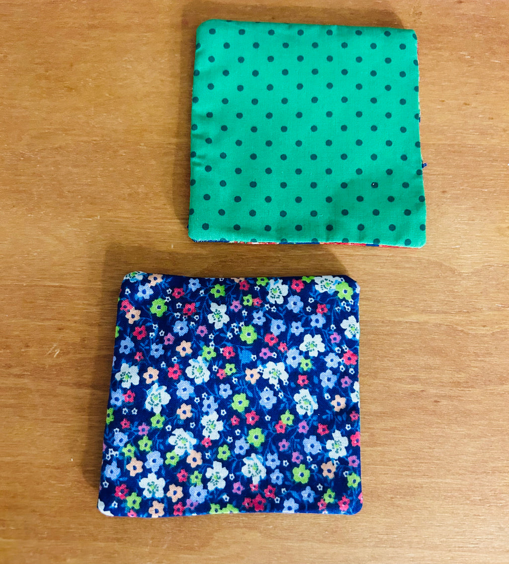 Fruit Floral Fabric Corner Bookmarks | Set of 2 — Handmade Bookish Gift