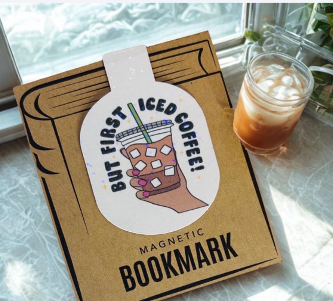 Holographic Coffee Magnetic Bookmark