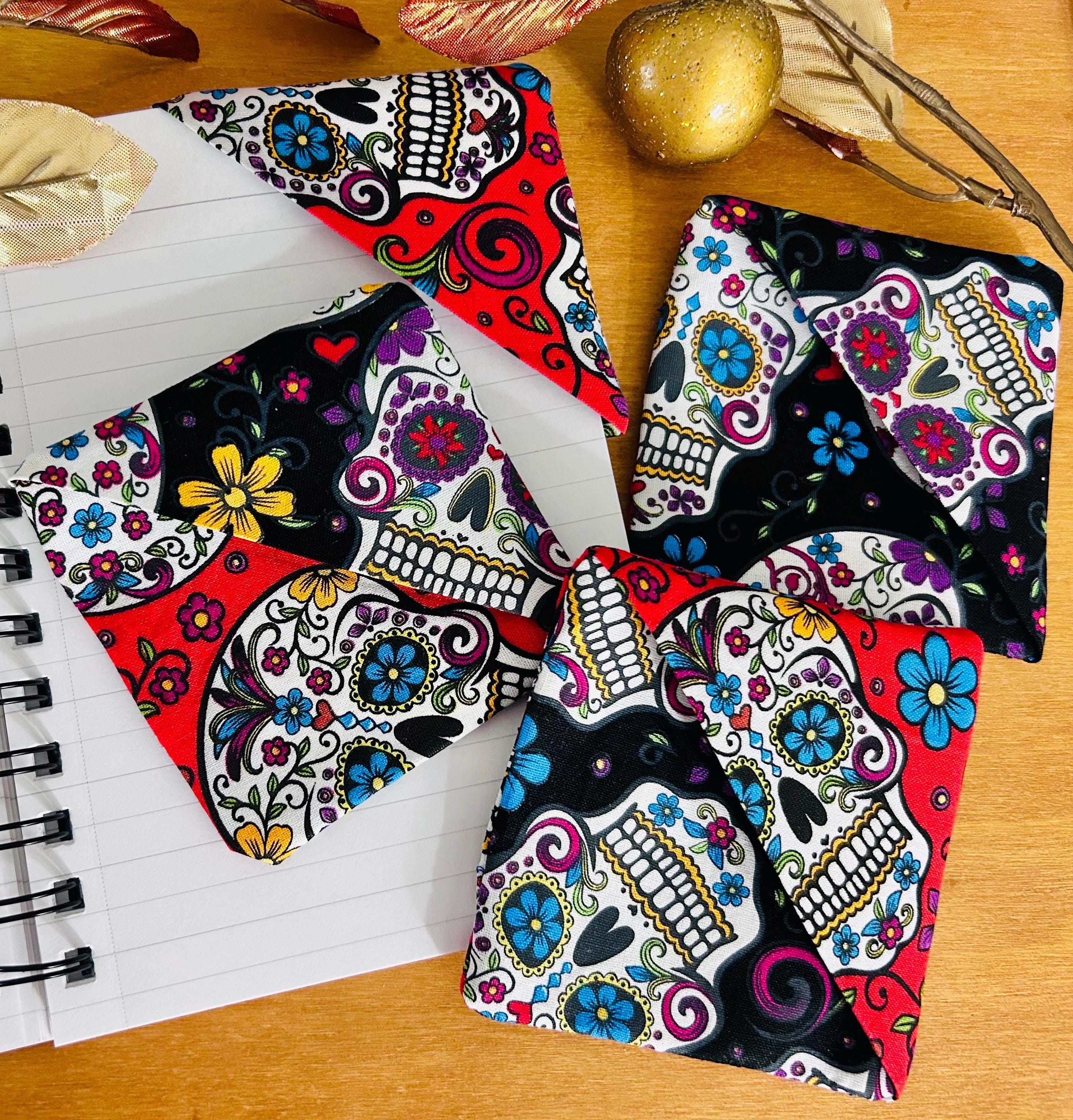 Sugar Skull Floral Corner Bookmarks – Cinco De Mayo Reader Gift Favors