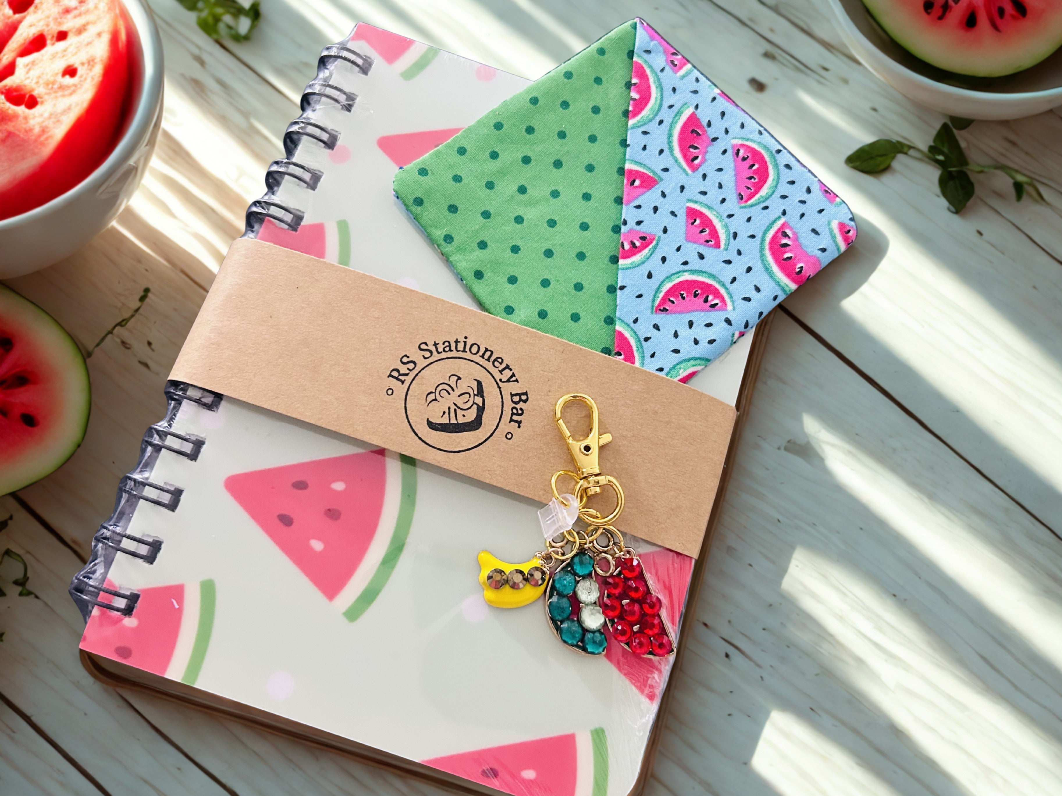 Watermelon Pastel Spiral Bound Journal — Fruit Theme Notebook