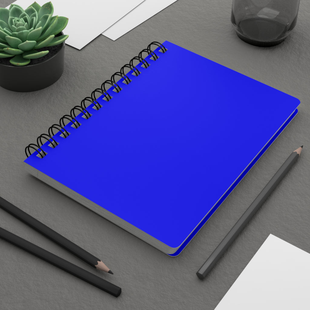 Blue Spiral Bound Journal — Blue Spiral Notebook