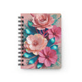 Cotton Candy Luxe Glitter Notebook – Soft Floral Design