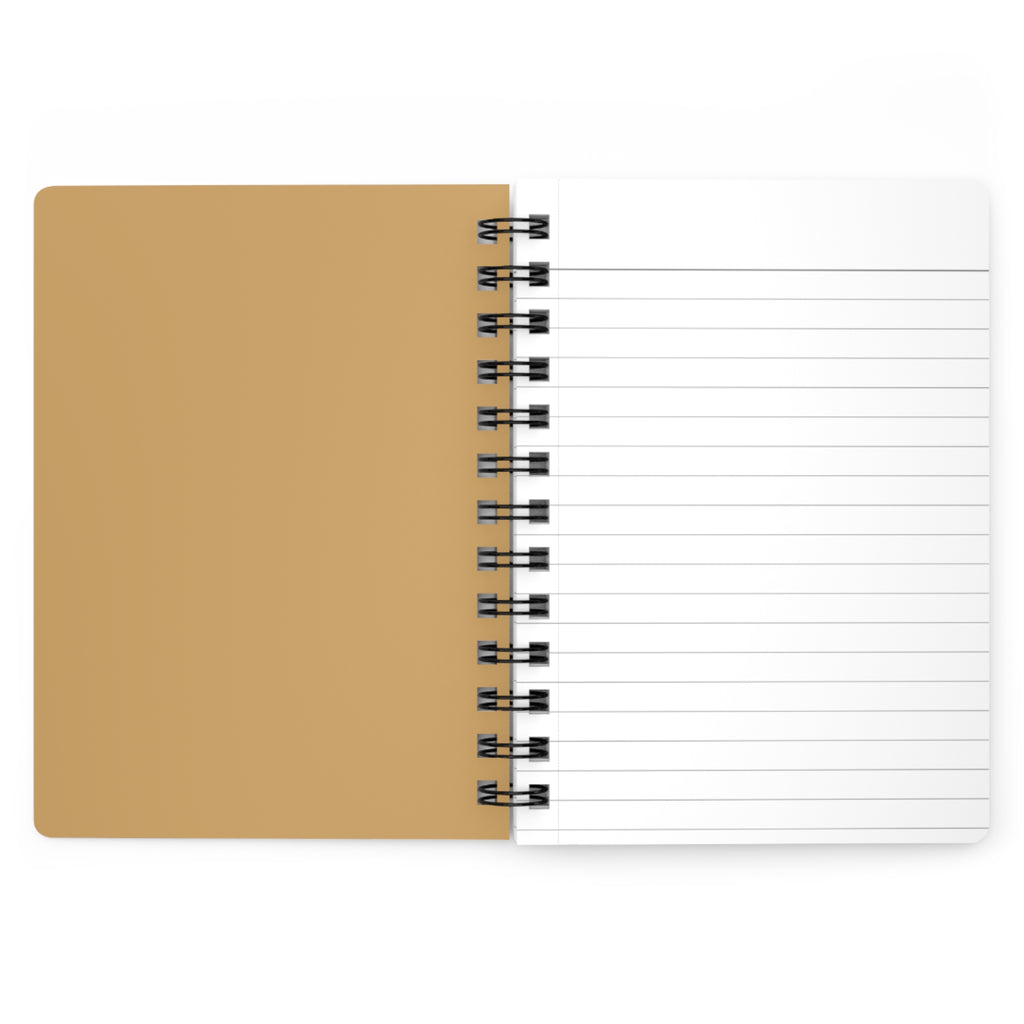 Blue Gold Personalized Abstract Watercolor Circles Spiral Bound