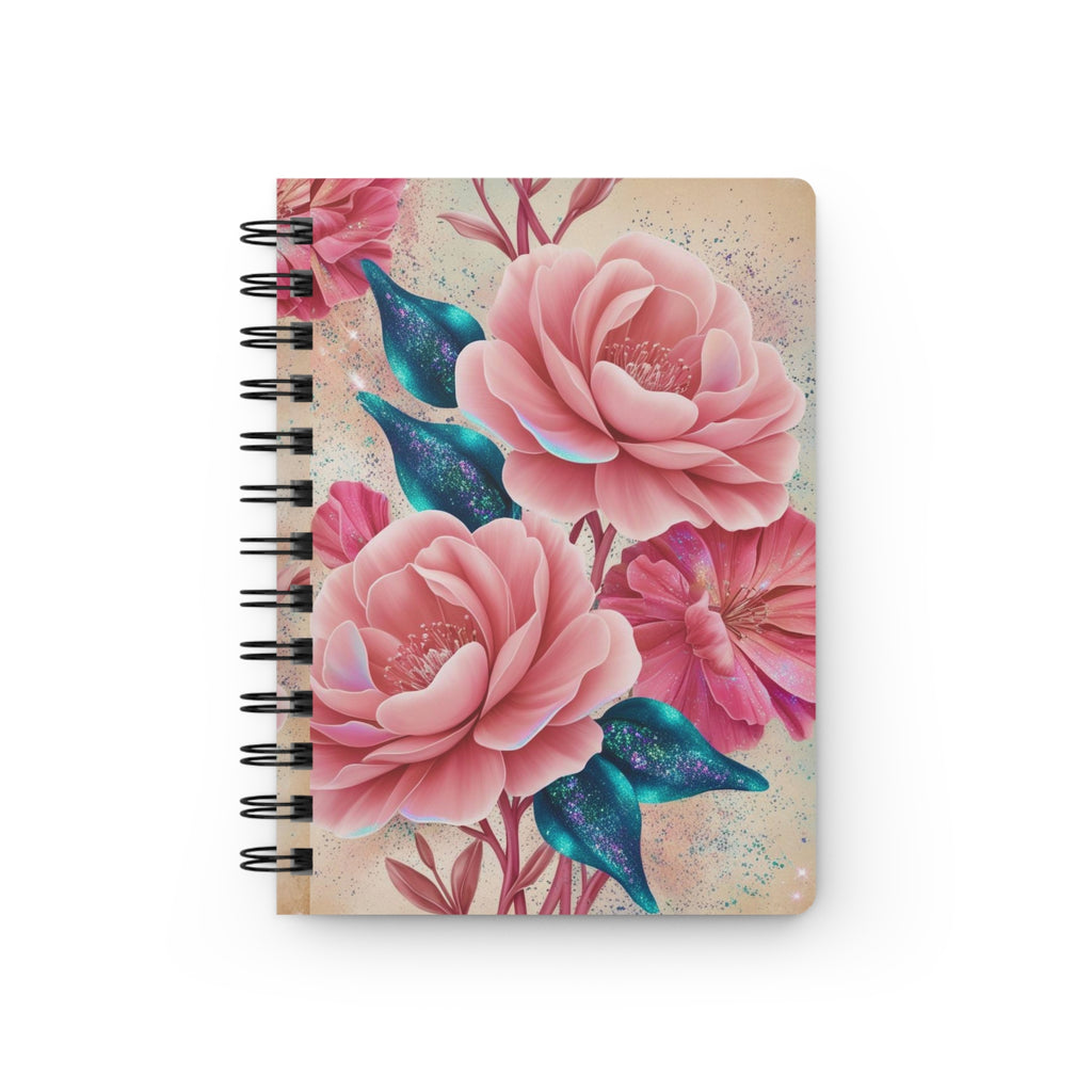 Floral Cotton Candy Petals Luxe Glitter Notebook