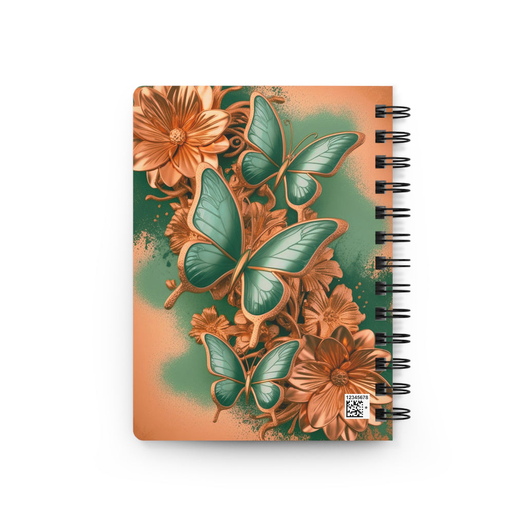 Green Butterfly Luxe Journal Floral Notebook | Elegant Nature-Inspired Writing Journal