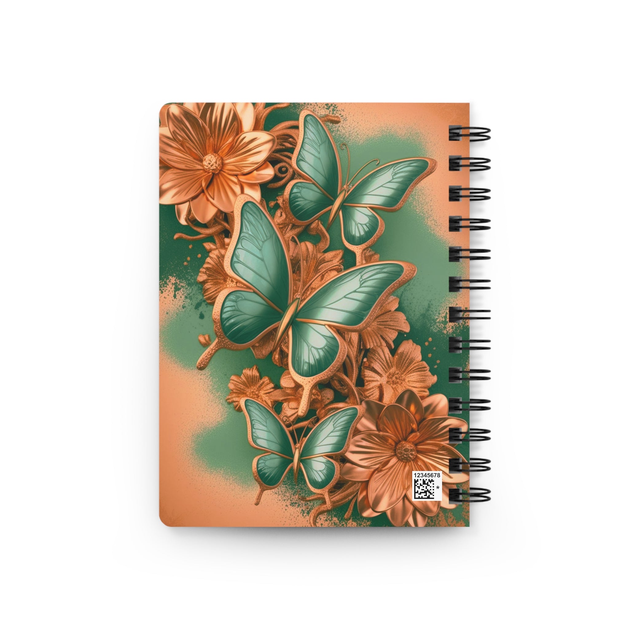 Green Butterfly Luxe Journal Floral Notebook | Elegant Nature-Inspired Writing Journal