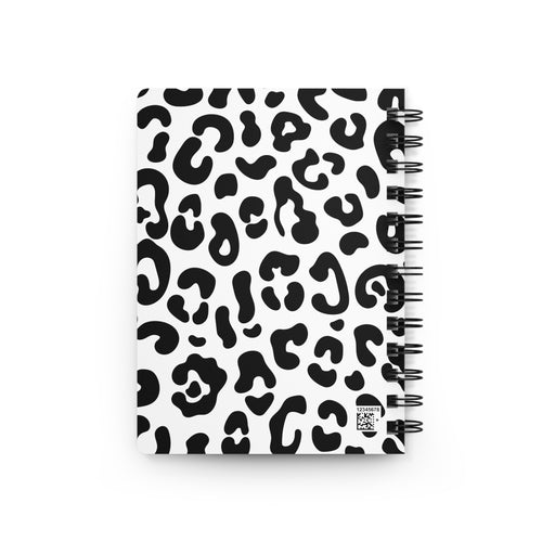 Black Leopard Cheetah Animal Print Notebook