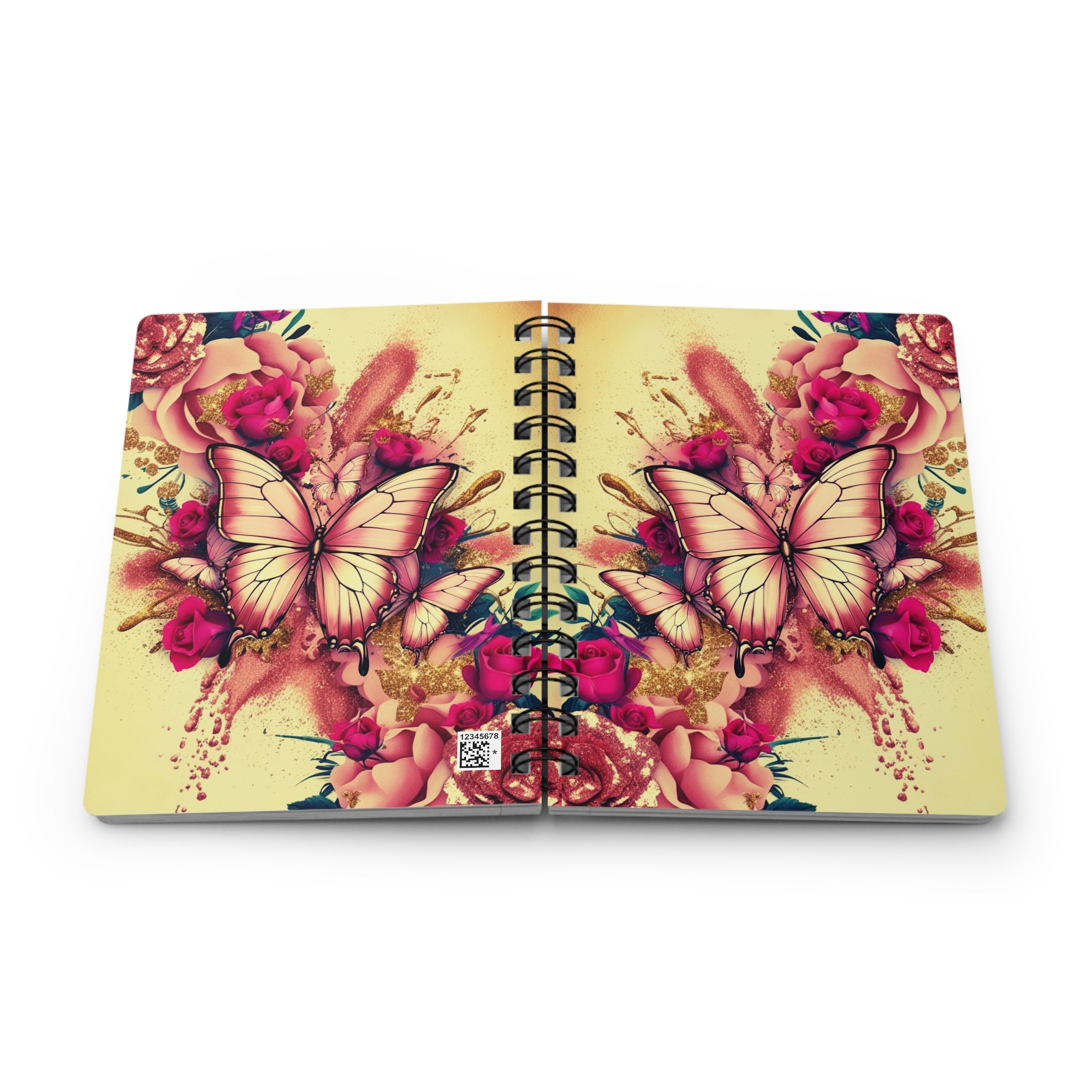 Luxe Sunshine Butterfly Notebook | Vibrant Glitter Butterfly Journal