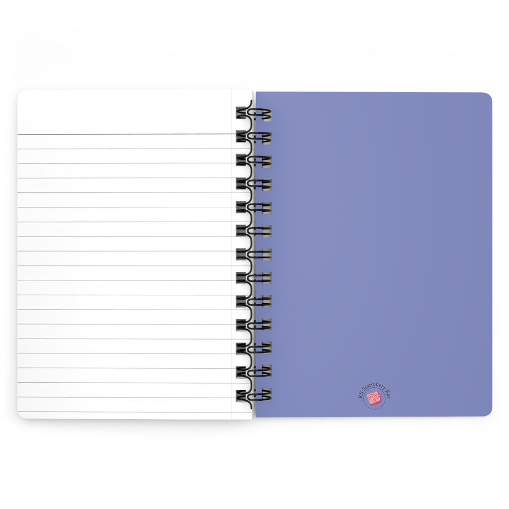 Purple Glitter Butterfly Spiral Bound Journal — Luxe Floral Notebook