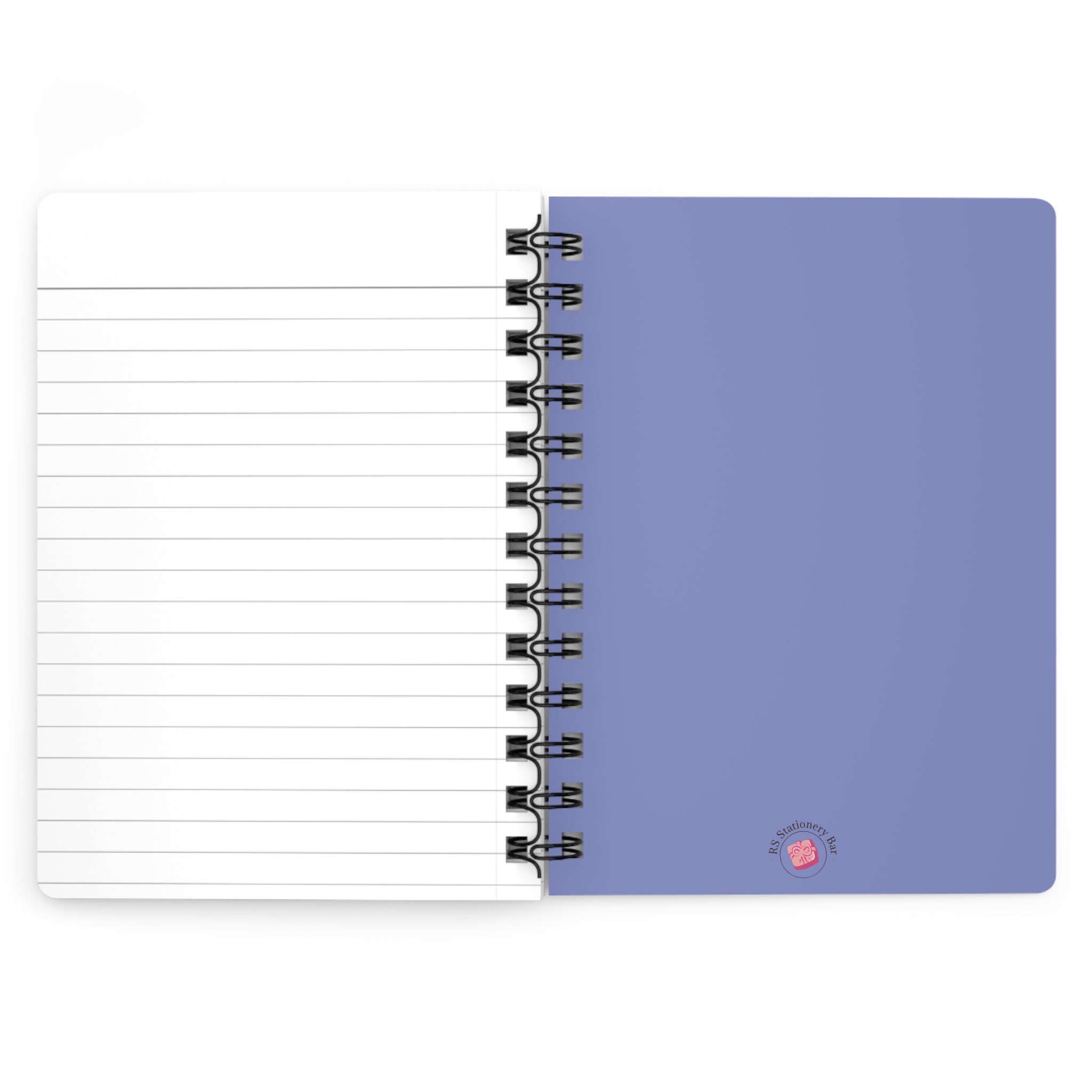 Purple Glitter Butterfly Spiral Bound Journal — Luxe Floral Notebook