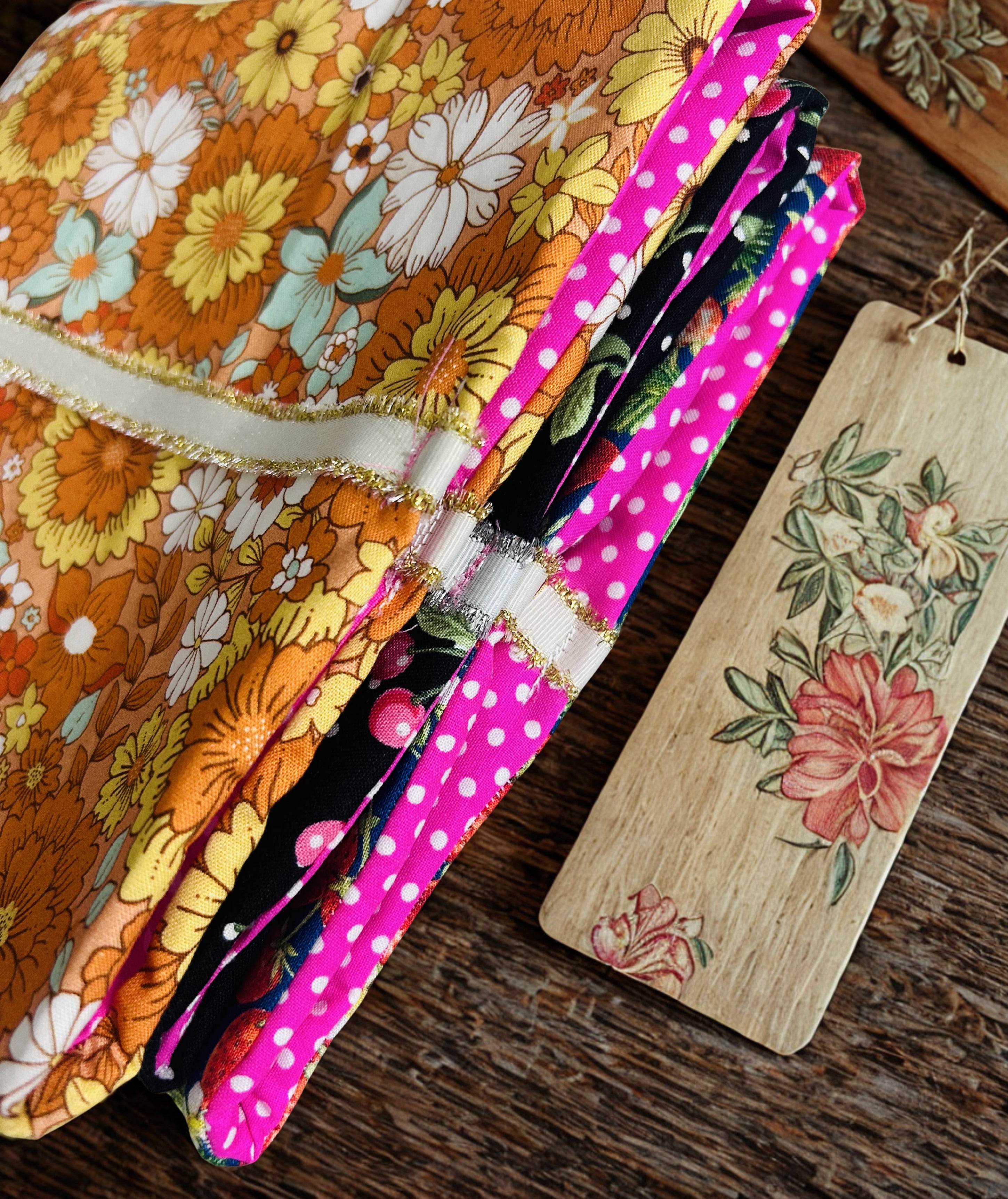 Handmade Luxe Fabric Sleeve for Tablet, eReader, Bible & Journal | Padded Kindle & Notebook Cover | Ribbon Closure