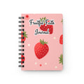 Strawberry Pastel Spiral Bound Journal — Strawberry Fruitful Faith Diary