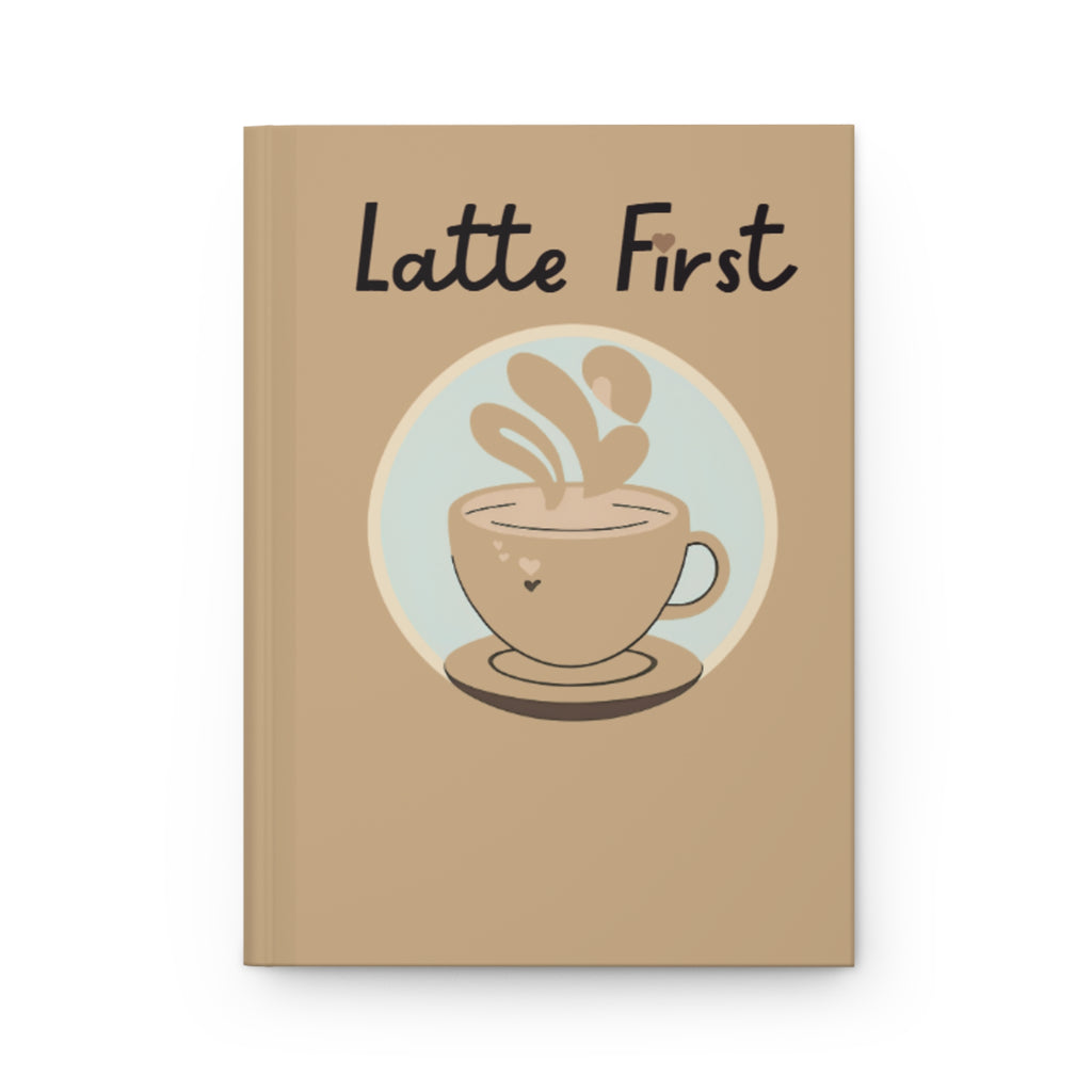 Cafe Latte First Notebook for Writing, Gift for Baristas, Cute Stationery, Journal for Coffee Lovers, Journal for Latte Lovers