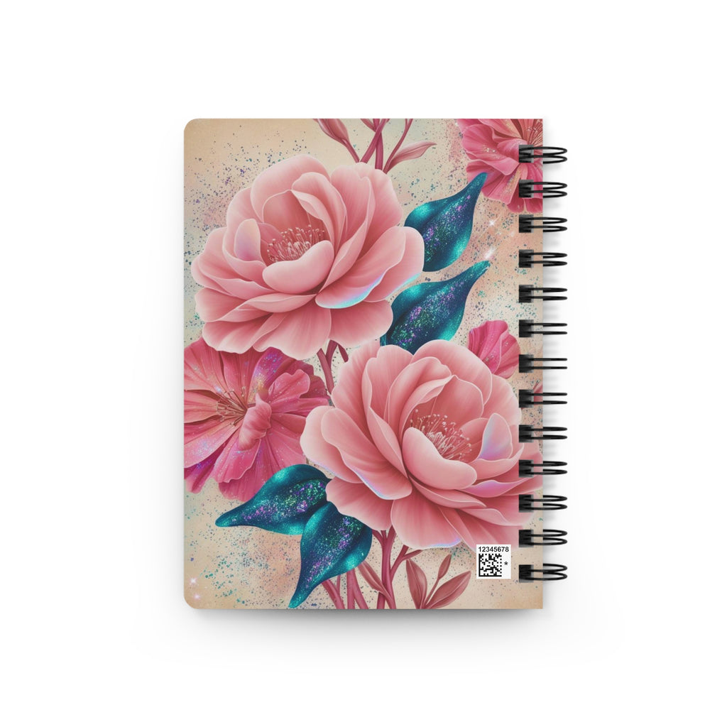 Floral Cotton Candy Petals Luxe Glitter Notebook