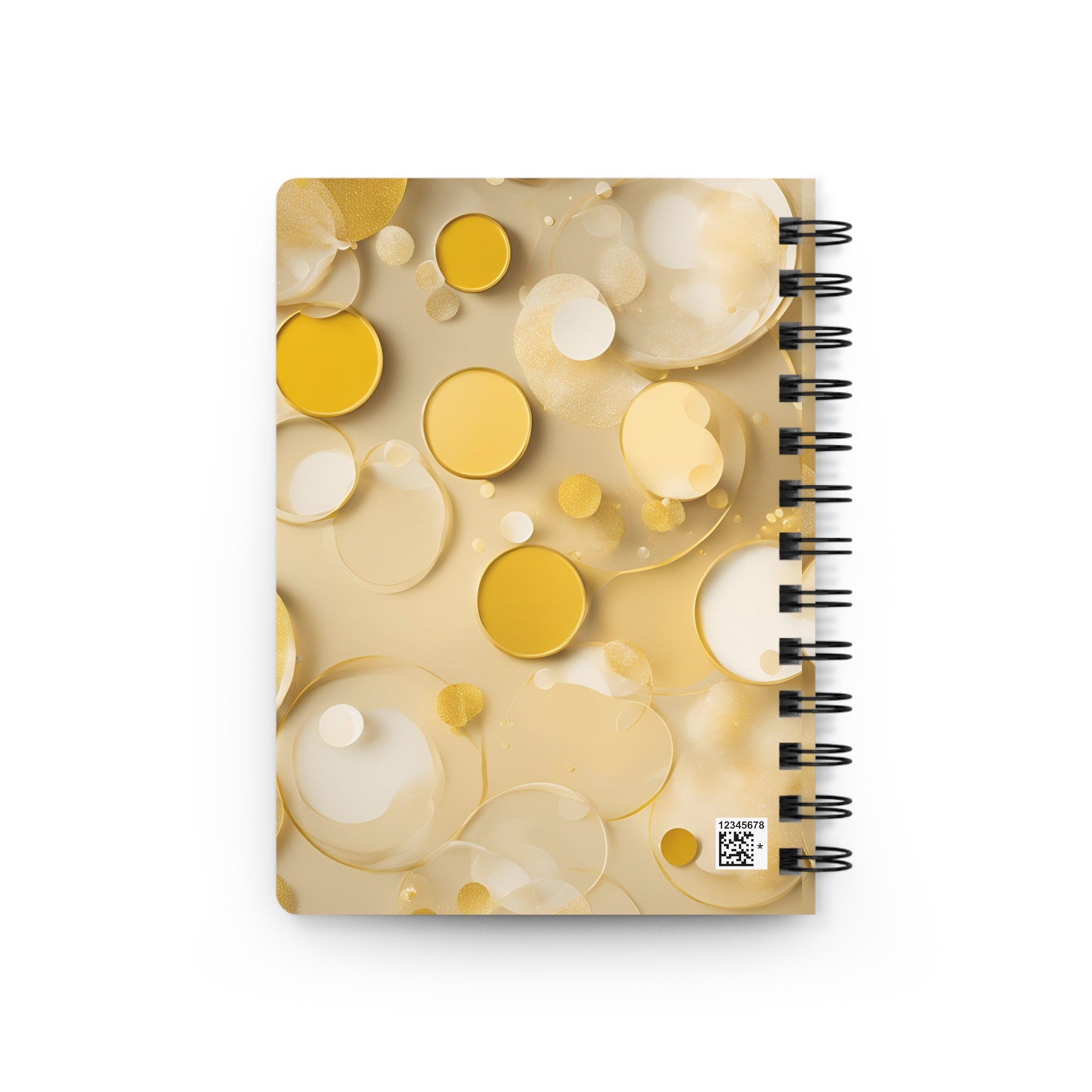 Gold Abstract Watercolor Circles Spiral Bound Journal