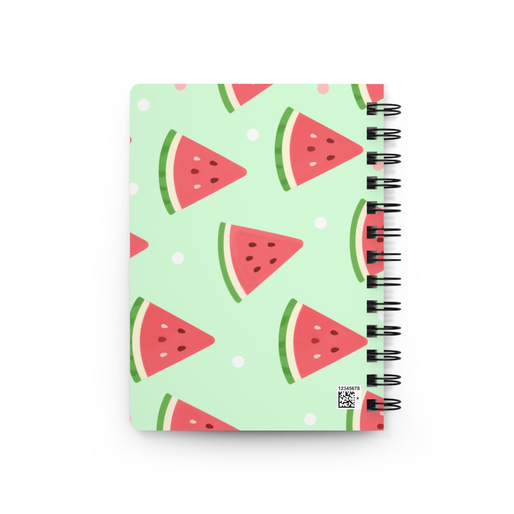Watermelon Pastel Spiral Bound Journal — Fruit Theme Notebook
