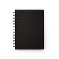 Black Spiral Journal — Minimalist Black Notebook