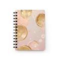 Pink Gold Abstract Watercolor Circles Spiral Bound Journal