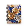 Luxe Gold Floral & Vibrant Butterfly Spiral Bound Journal