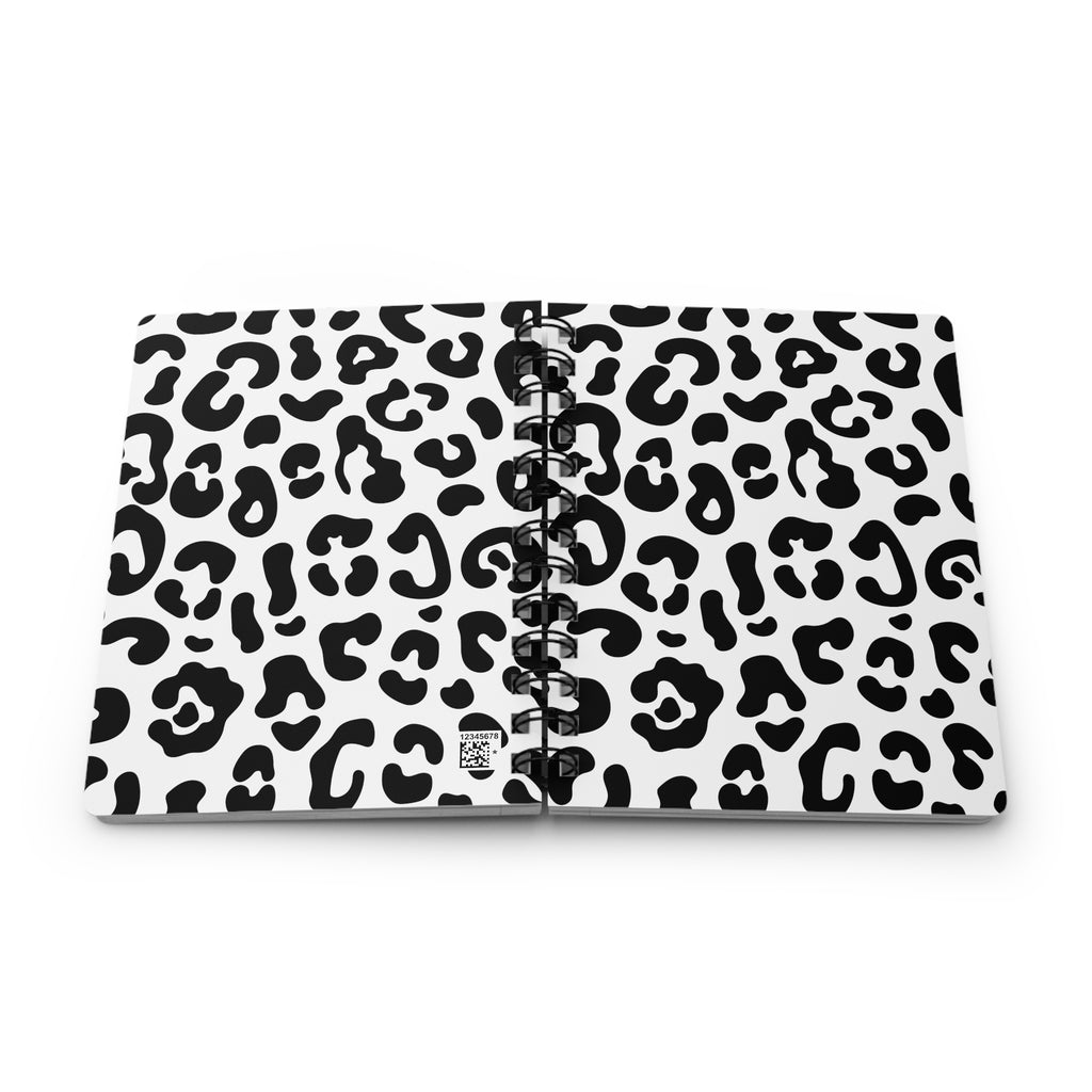 Black Leopard Cheetah Animal Print Notebook