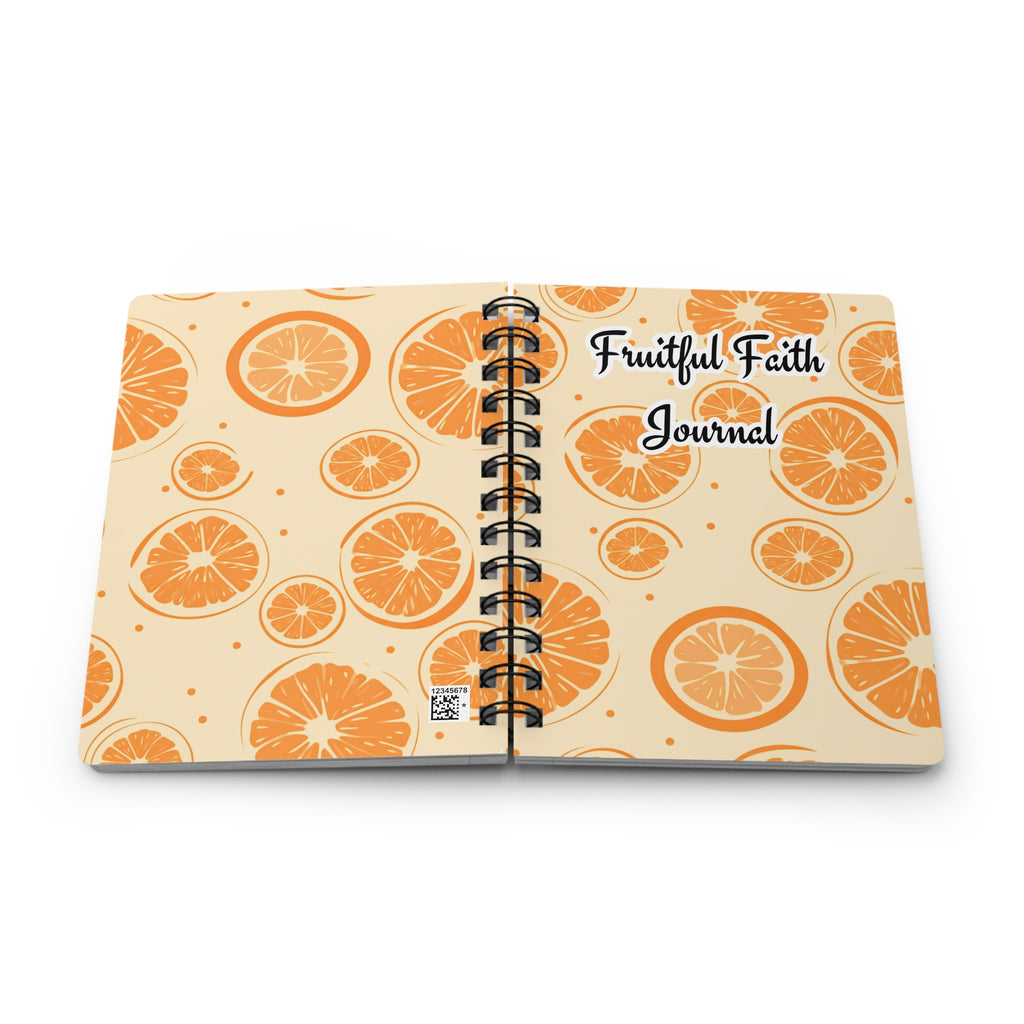 Pastel Orange Fruitful Faith Spiral Bound Journal