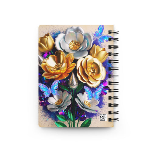 Cotton Candy Butterfly & Bloom Spiral Journal — Glitter Luxe Notebook
