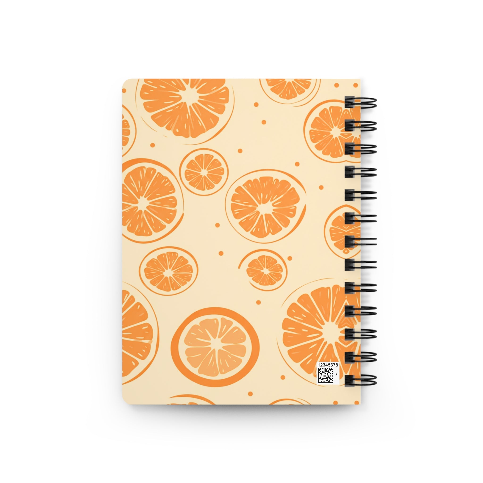Pastel Orange Fruit Spiral Bound Journal — Cute Fruit Notebook