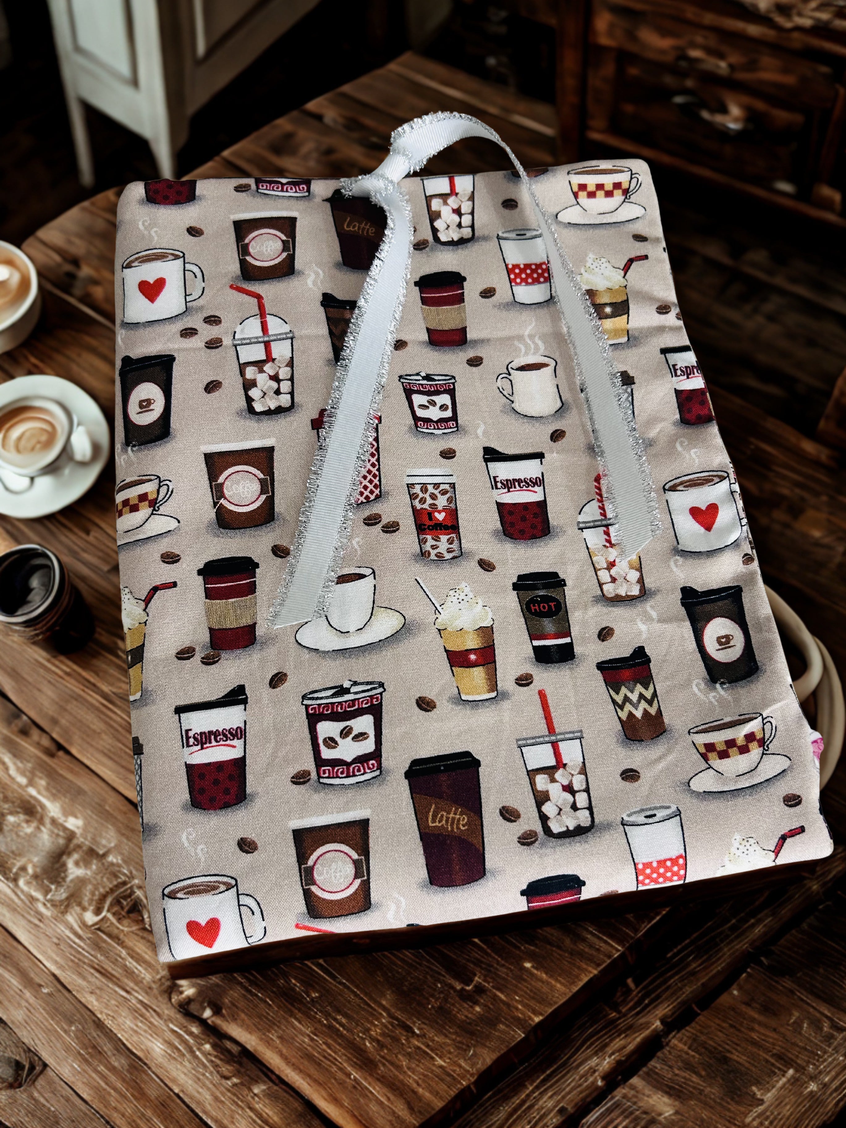 Handmade Luxe Fabric Sleeve for Tablet, eReader, Bible & Journal | Padded Kindle & Notebook Cover | Ribbon Closure
