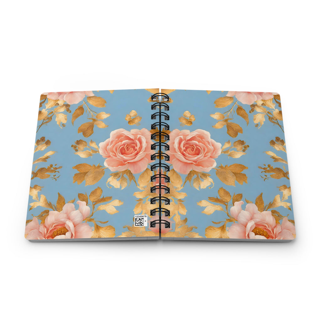 Peach Bloom Floral Notebook | Spring Journal | Colorful Botanical Stationery Gift