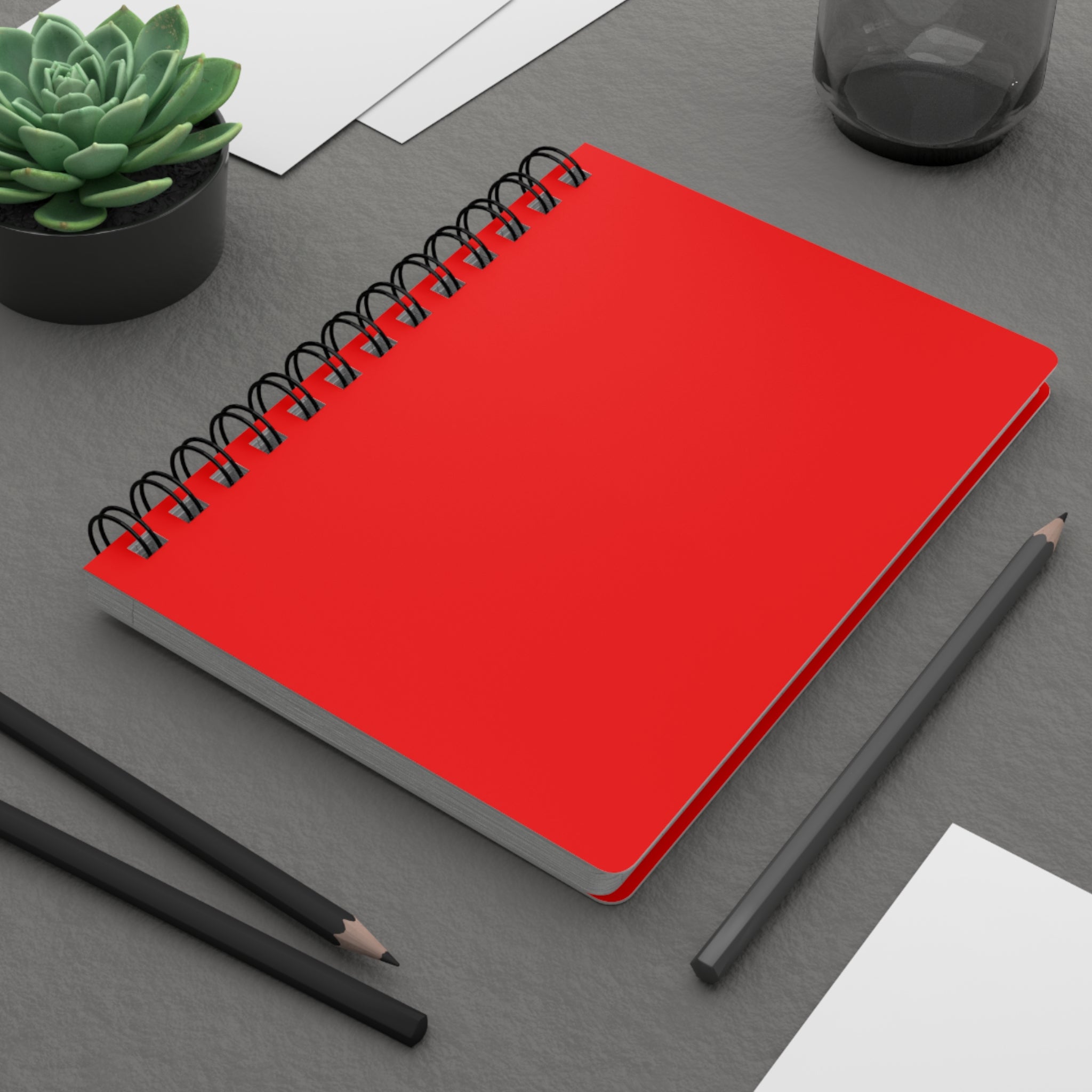 Red Spiral Bound Journal — Classic Red Spiral Notebook