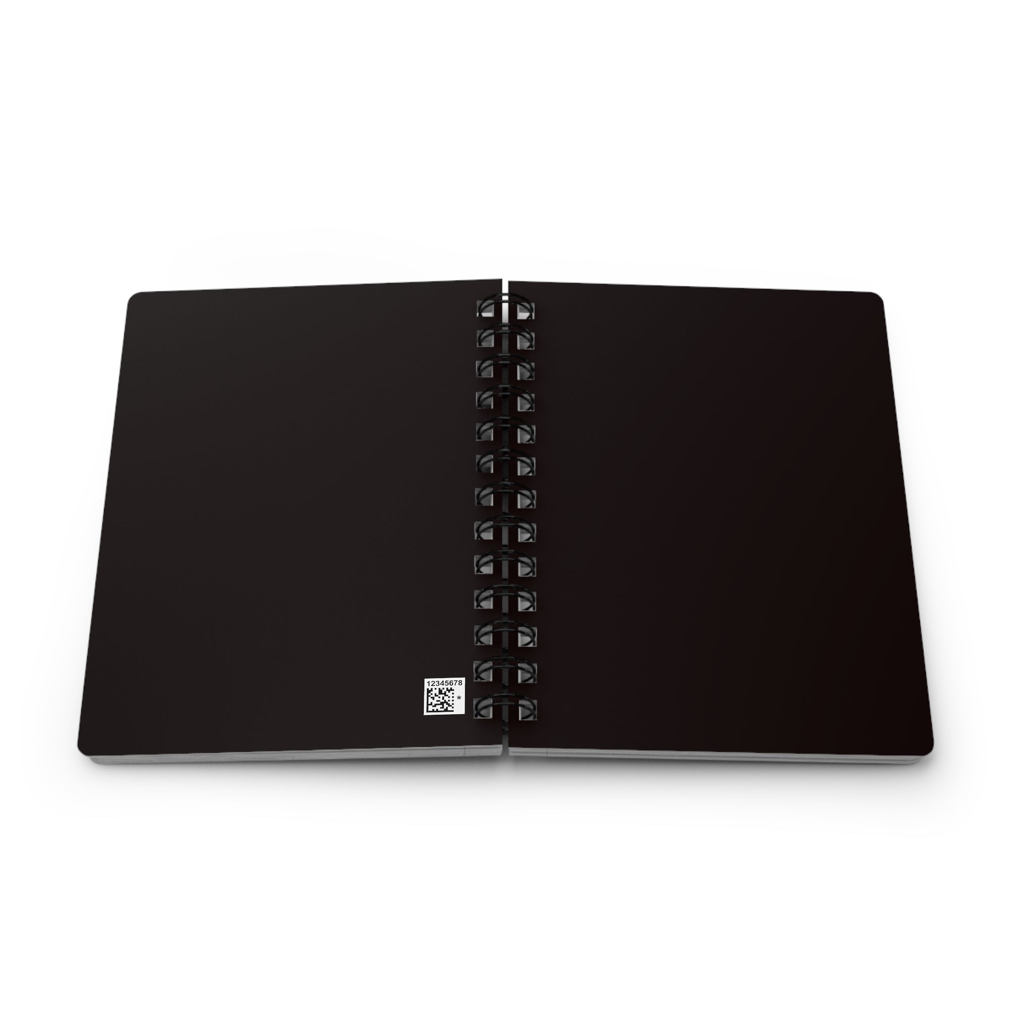 Black Spiral Journal — Minimalist Black Notebook