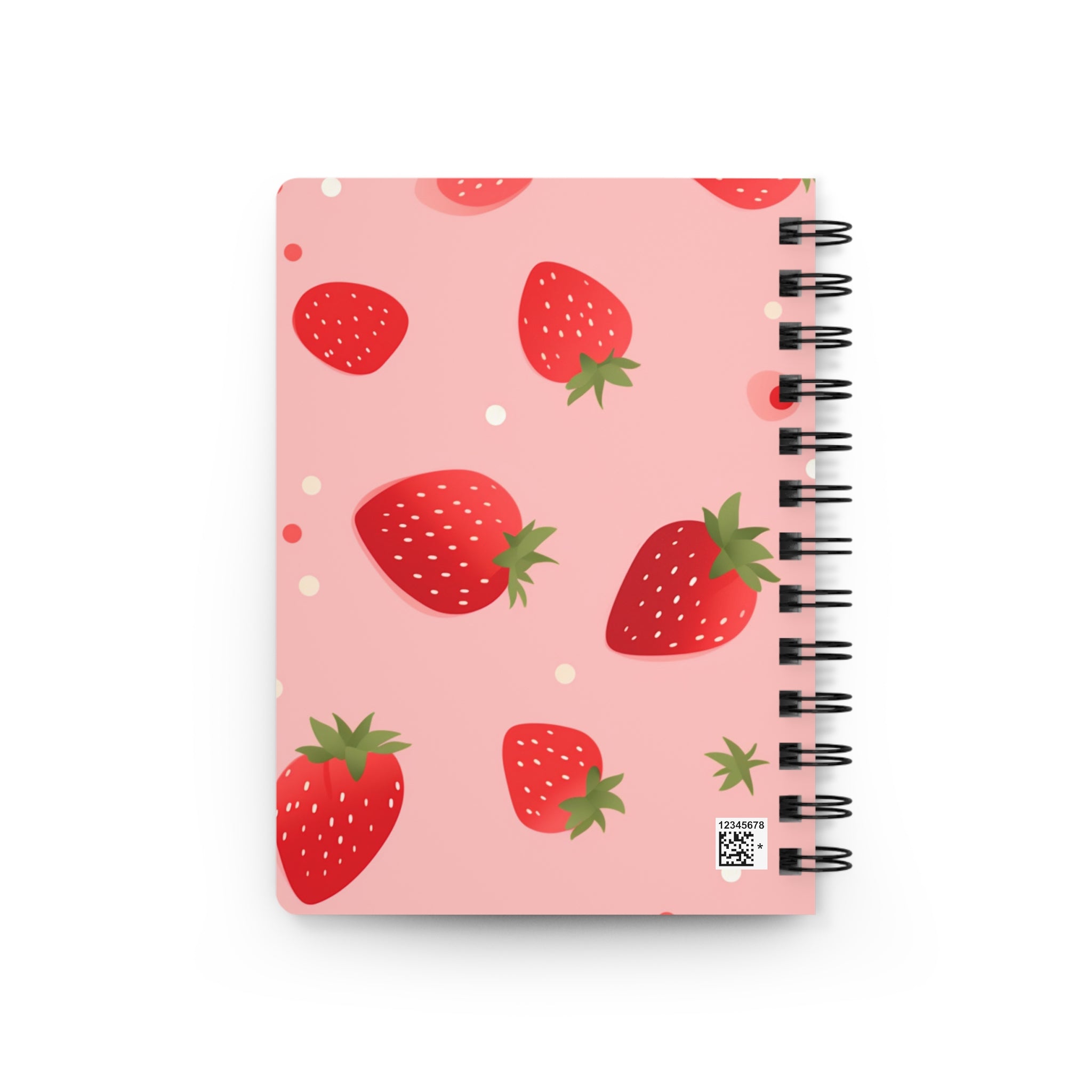 Strawberry Pastel Spiral Bound Journal — Strawberry Fruitful Faith Diary
