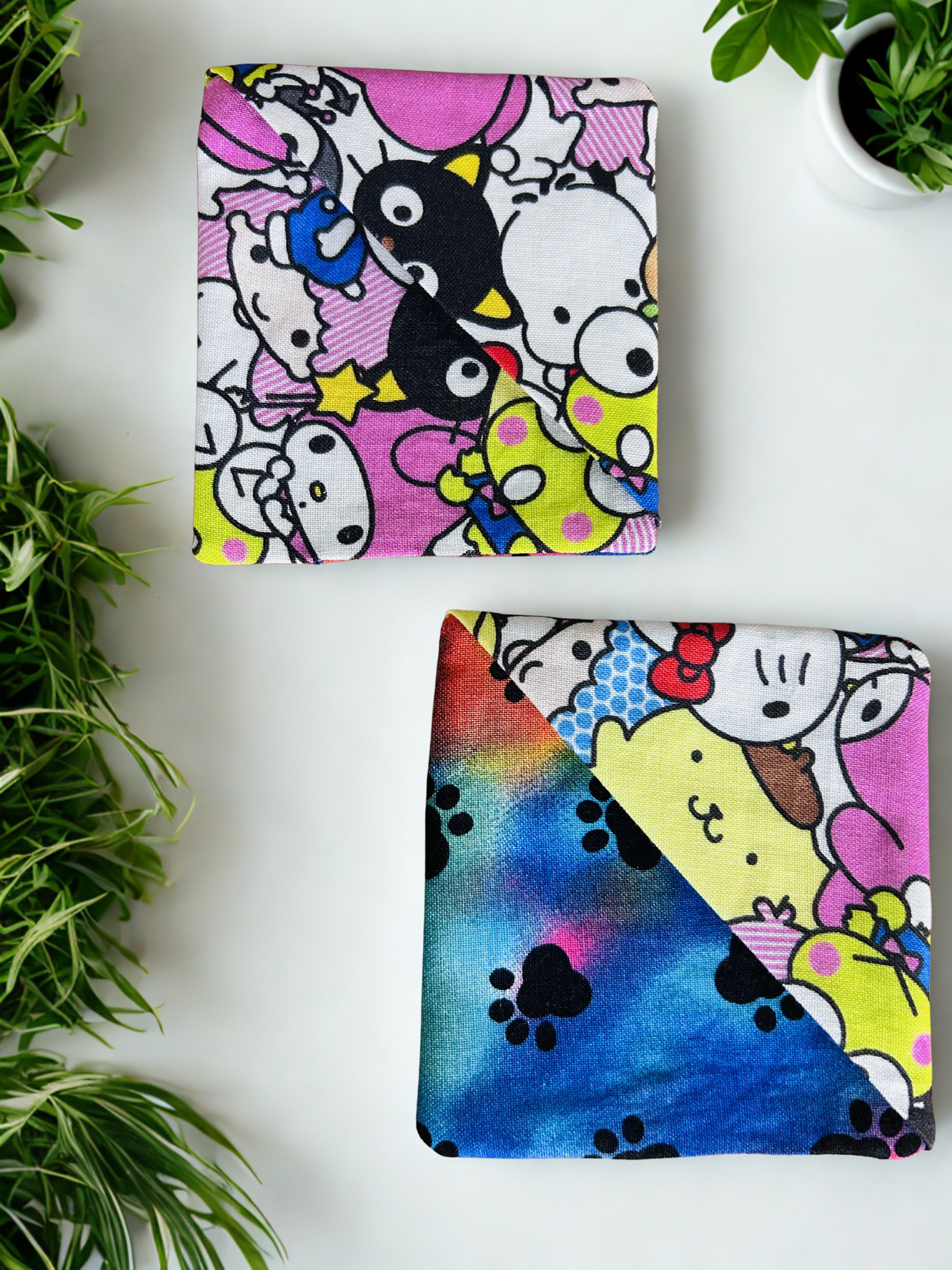 Animal Print Fabric Corner Bookmarks – Set of 2