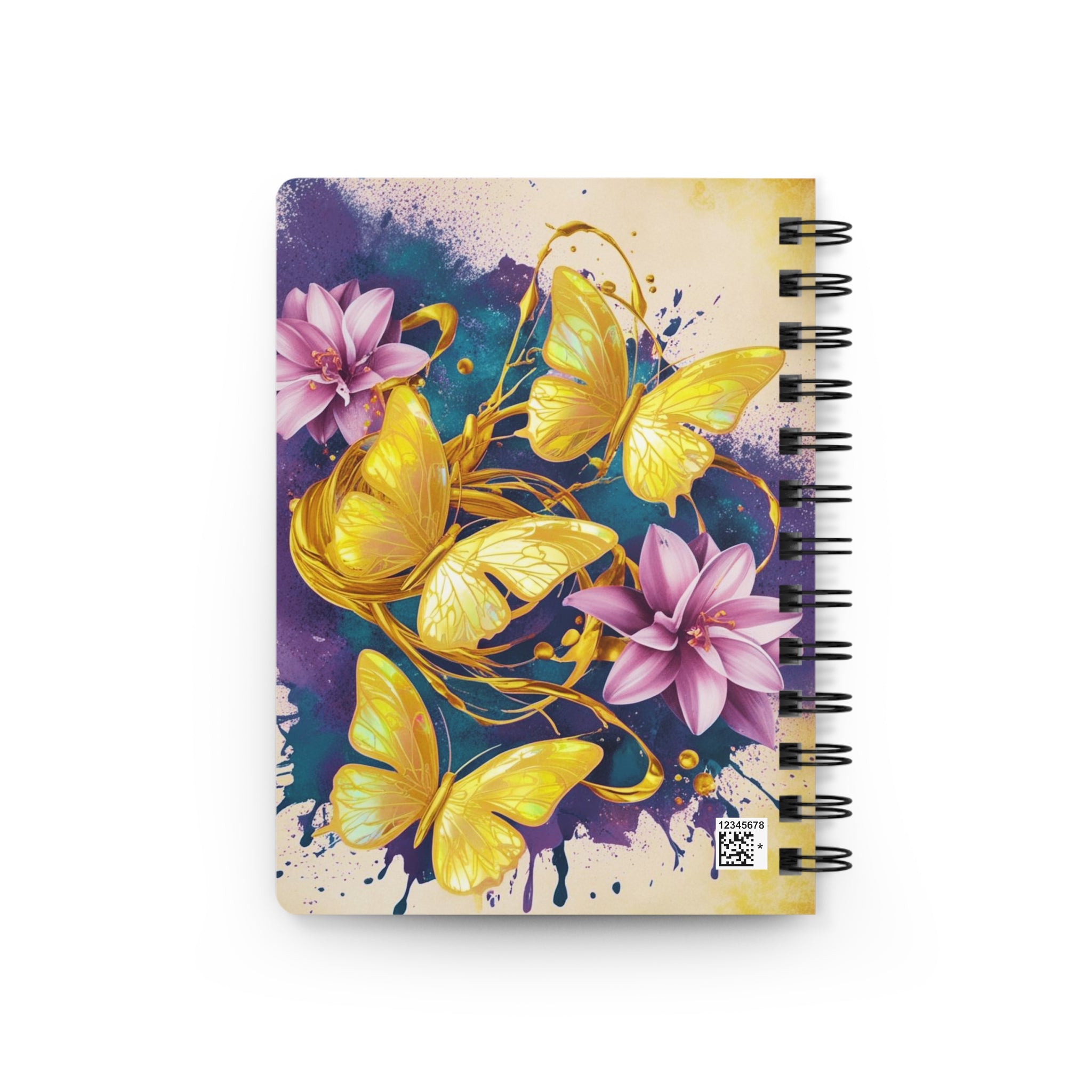 Luxe Sunshine Butterfly Notebook | Vibrant Glitter Dancing Butterfly Notebook