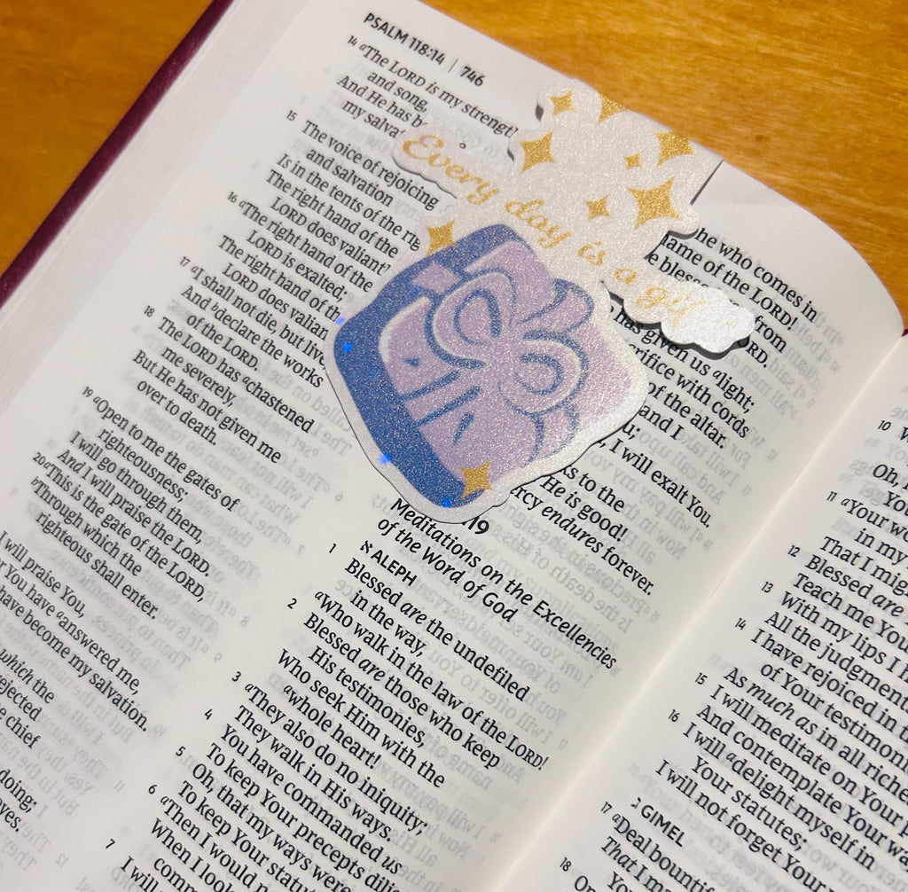 Faith-Based Holographic Reversible Magnetic Bookmark | Double-Sided Christian Bookmark | Planner Accessory | Devotional Page Holder