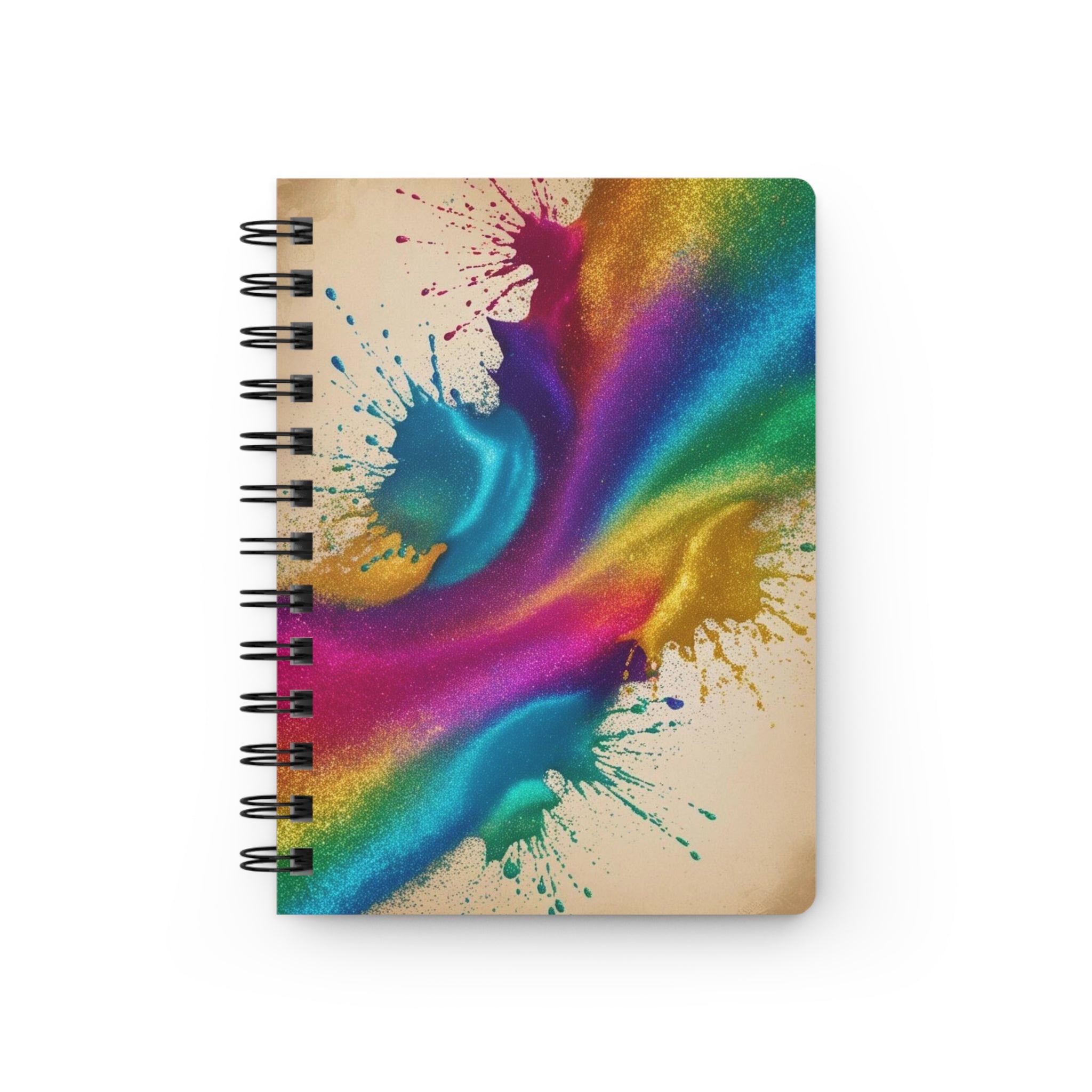 Glitter Paint Brush Stroke Vibrant Notebook