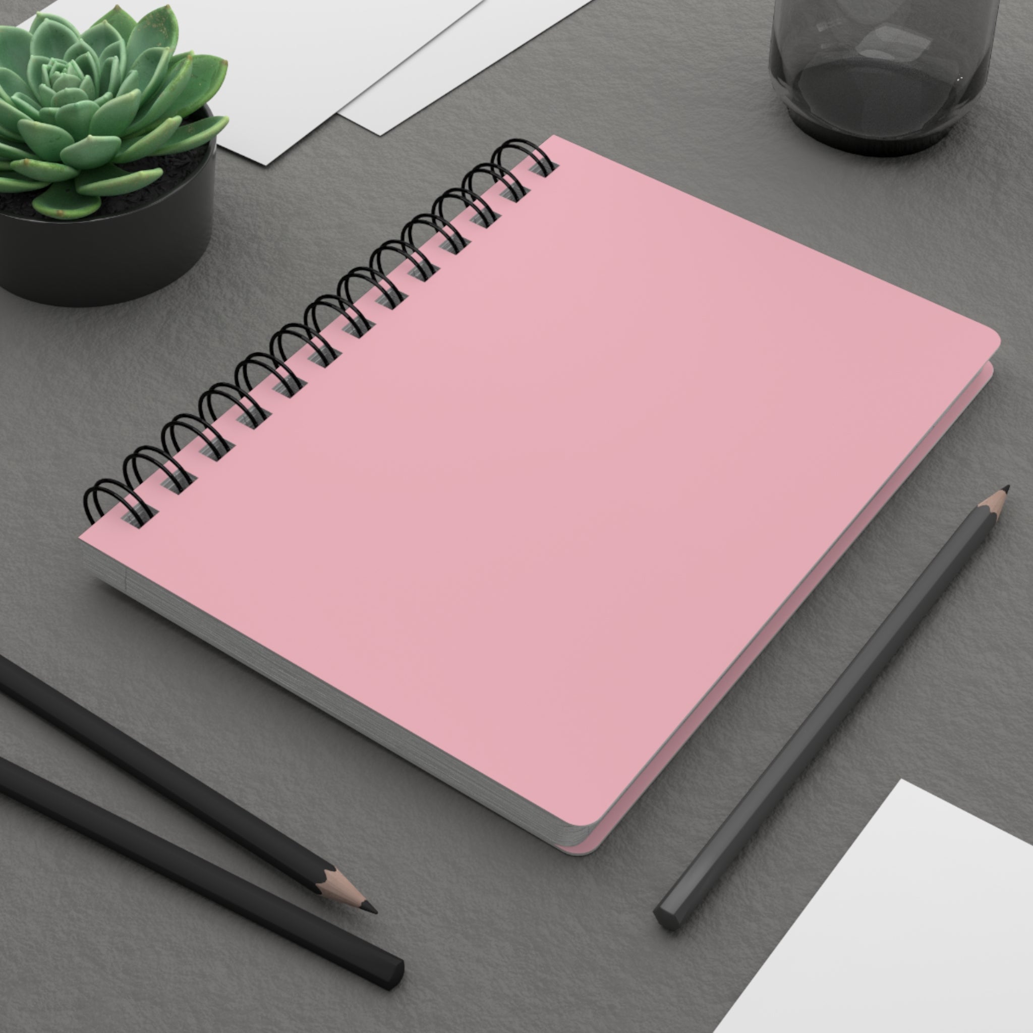 Pink Spiral Notebook — Spiral Bound Journal