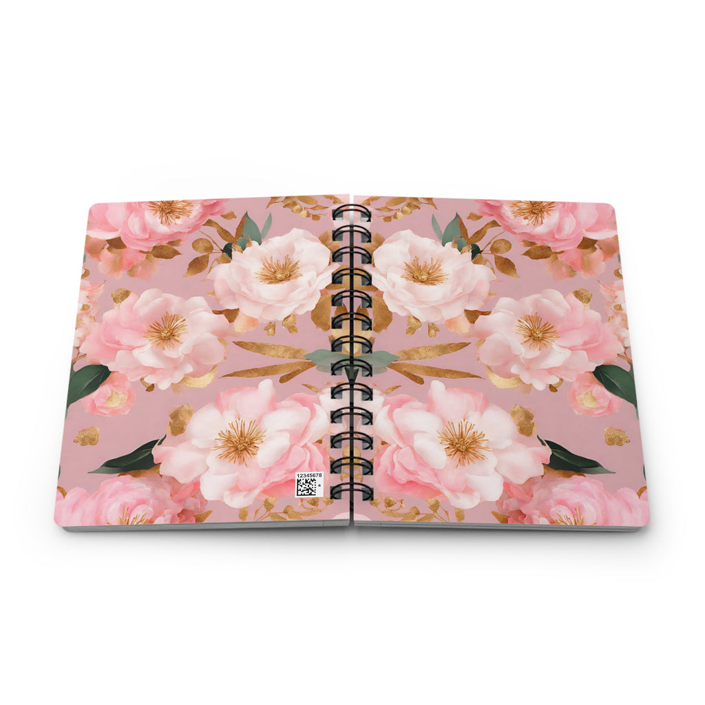Pink Blooms Floral Notebook | Spring Journal | Colorful Botanical Stationery Gift