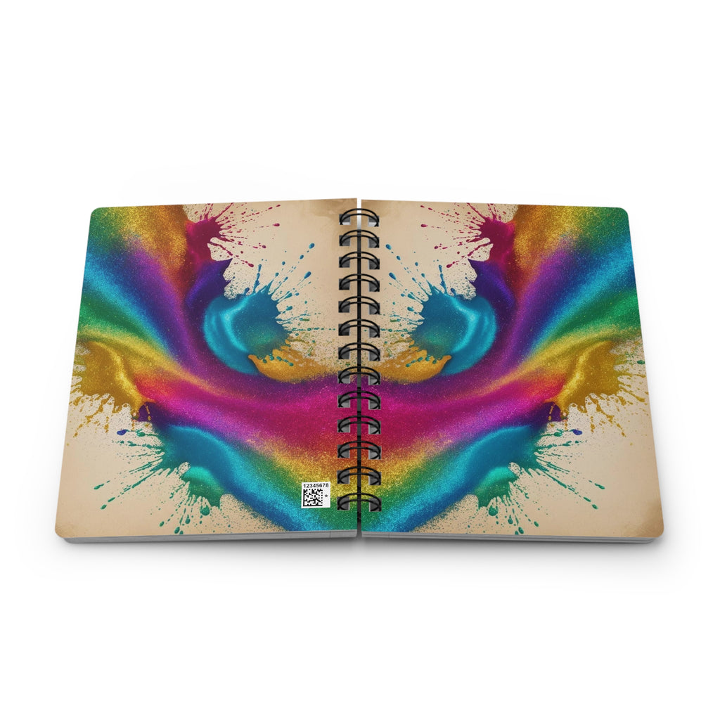 Glitter Paint Brush Stroke Vibrant Notebook