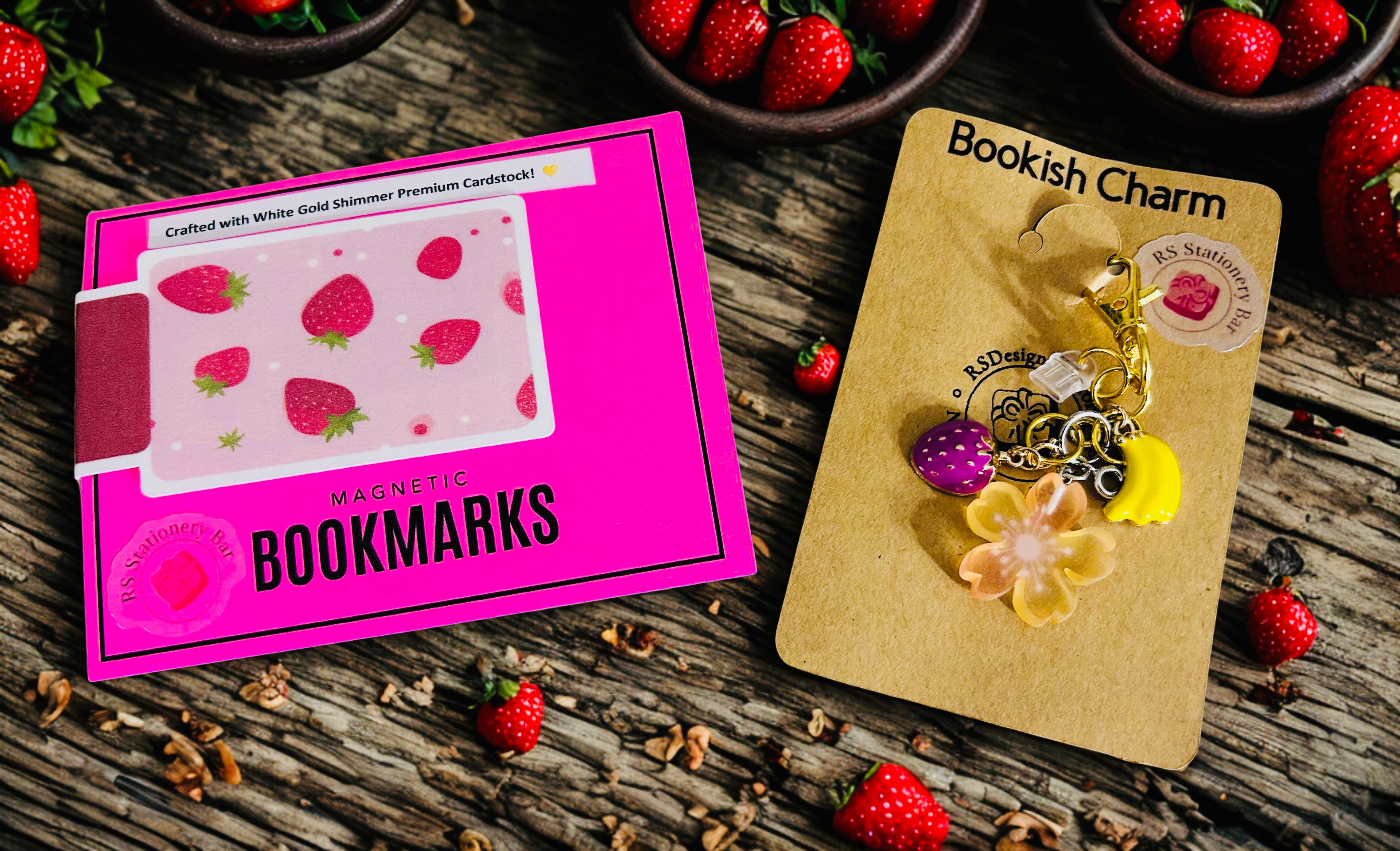 Strawberry Fruit-Inspired Luxe Notebook Set
