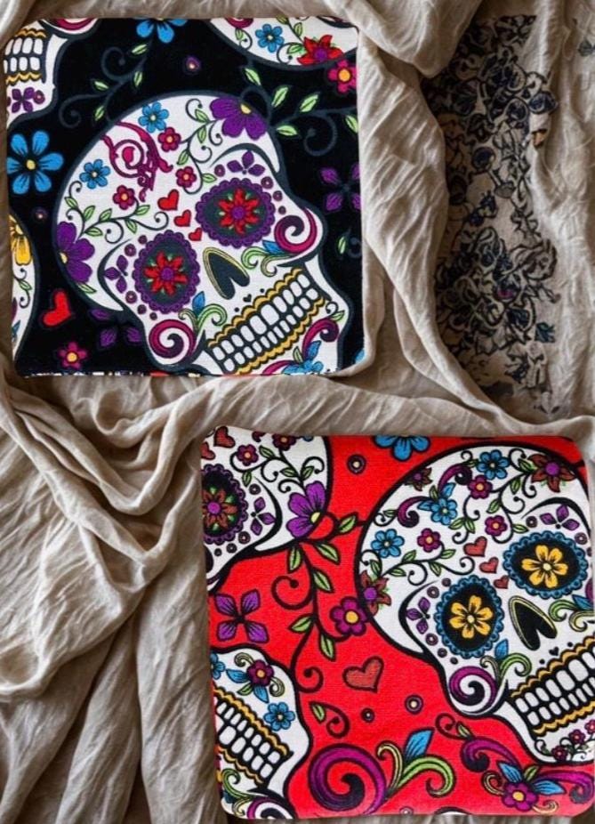 Sugar Skull Floral Corner Bookmarks – Cinco De Mayo Reader Gift Favors
