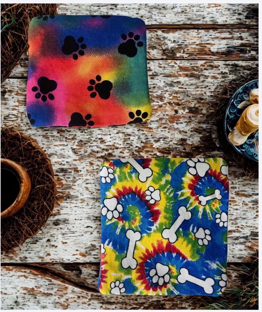 Butterfly Animal Print Fabric Corner Bookmarks | Nature Fabric Set of 2