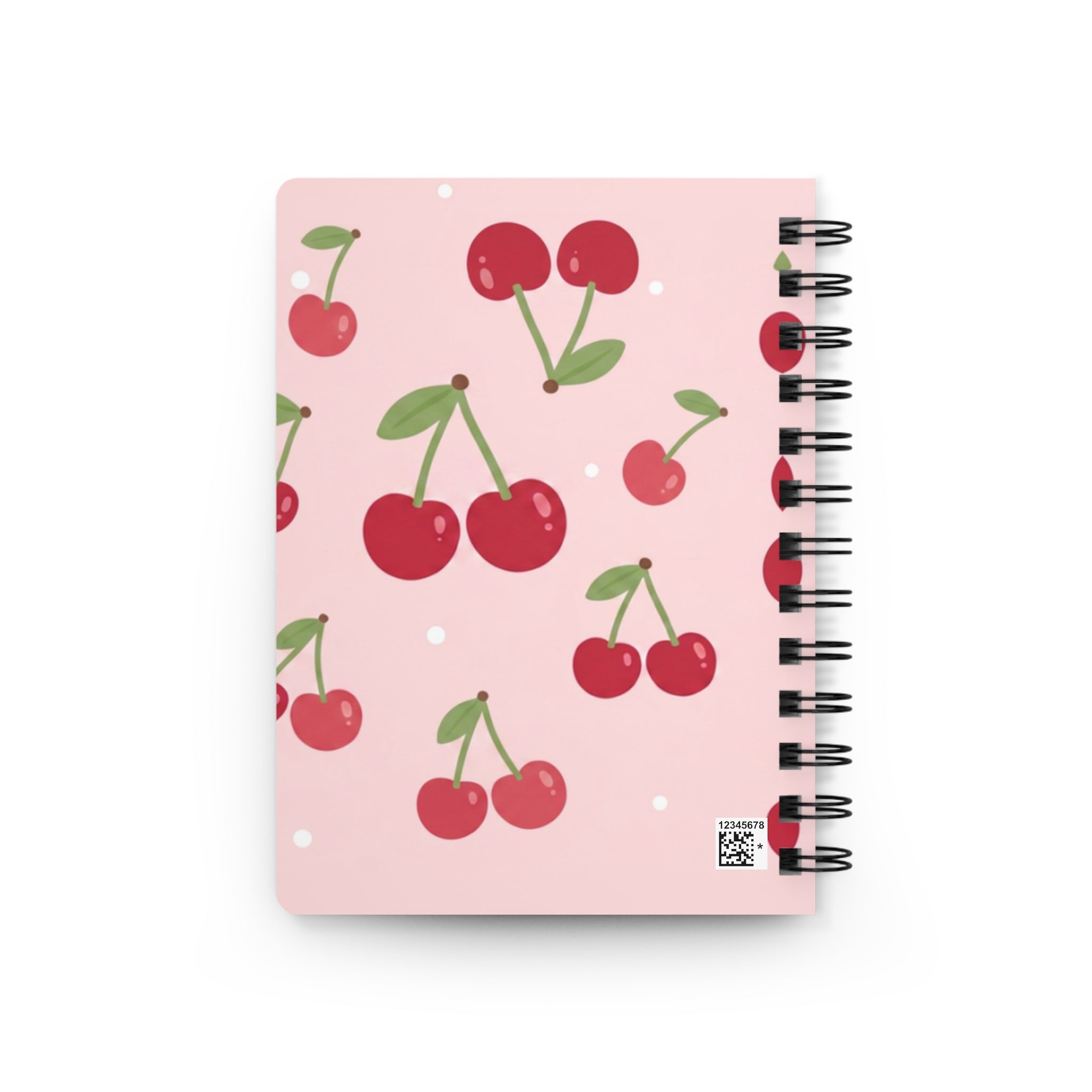Cherry Pastel Fruit Spiral Bound Journal — Cute Fruit Notebook