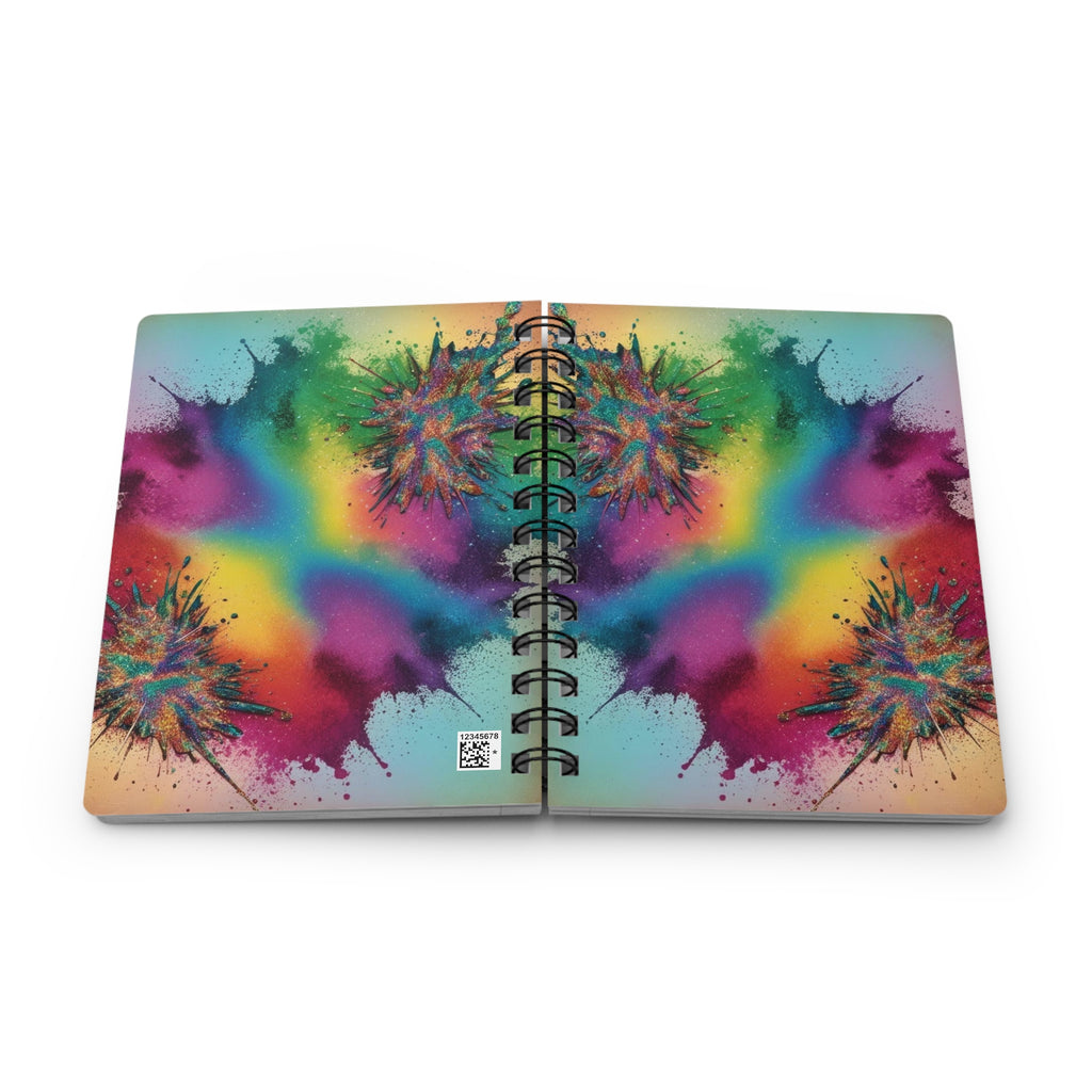 Glitter Paint Splash Colorful Notebook