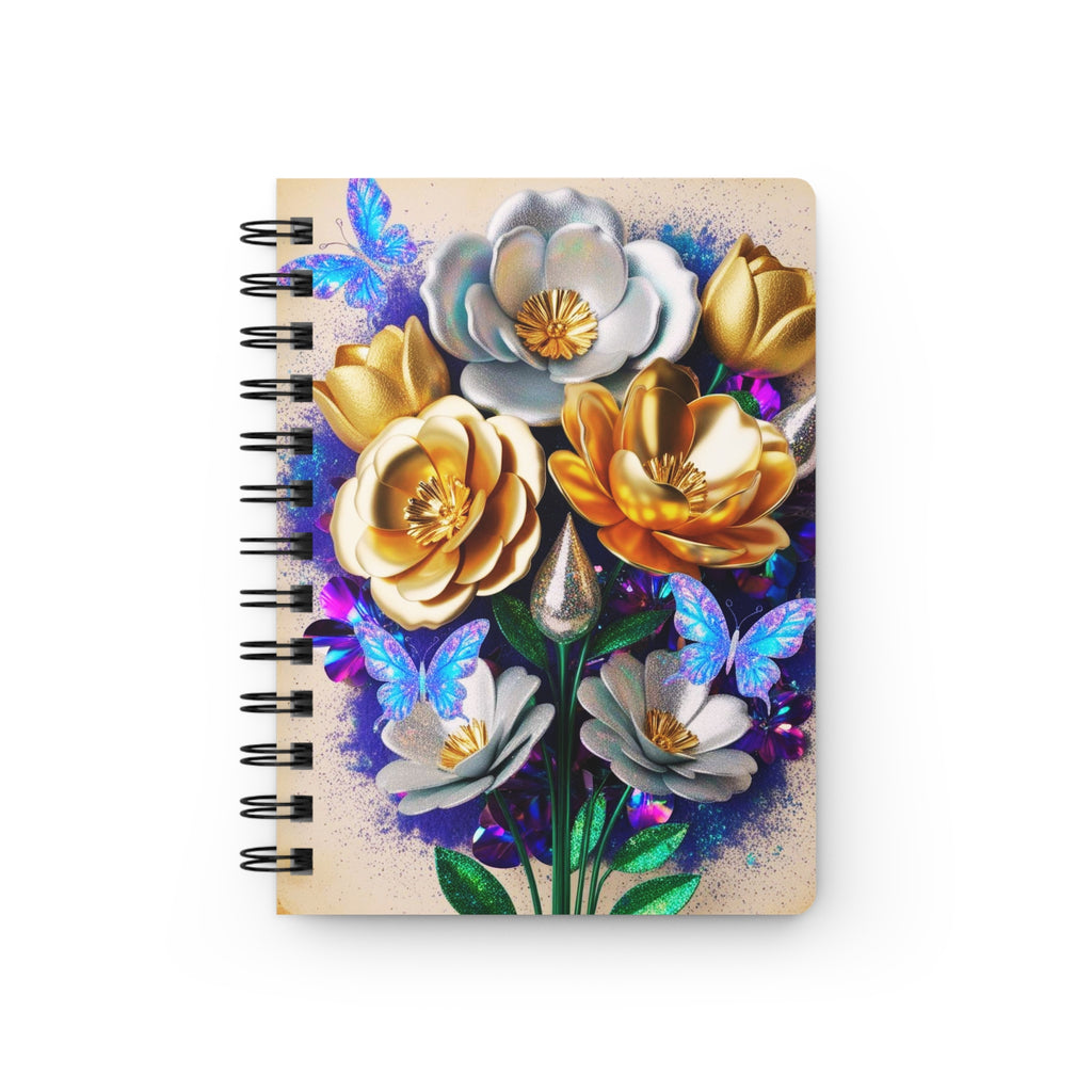 Cotton Candy Butterfly & Bloom Spiral Journal — Glitter Luxe Notebook