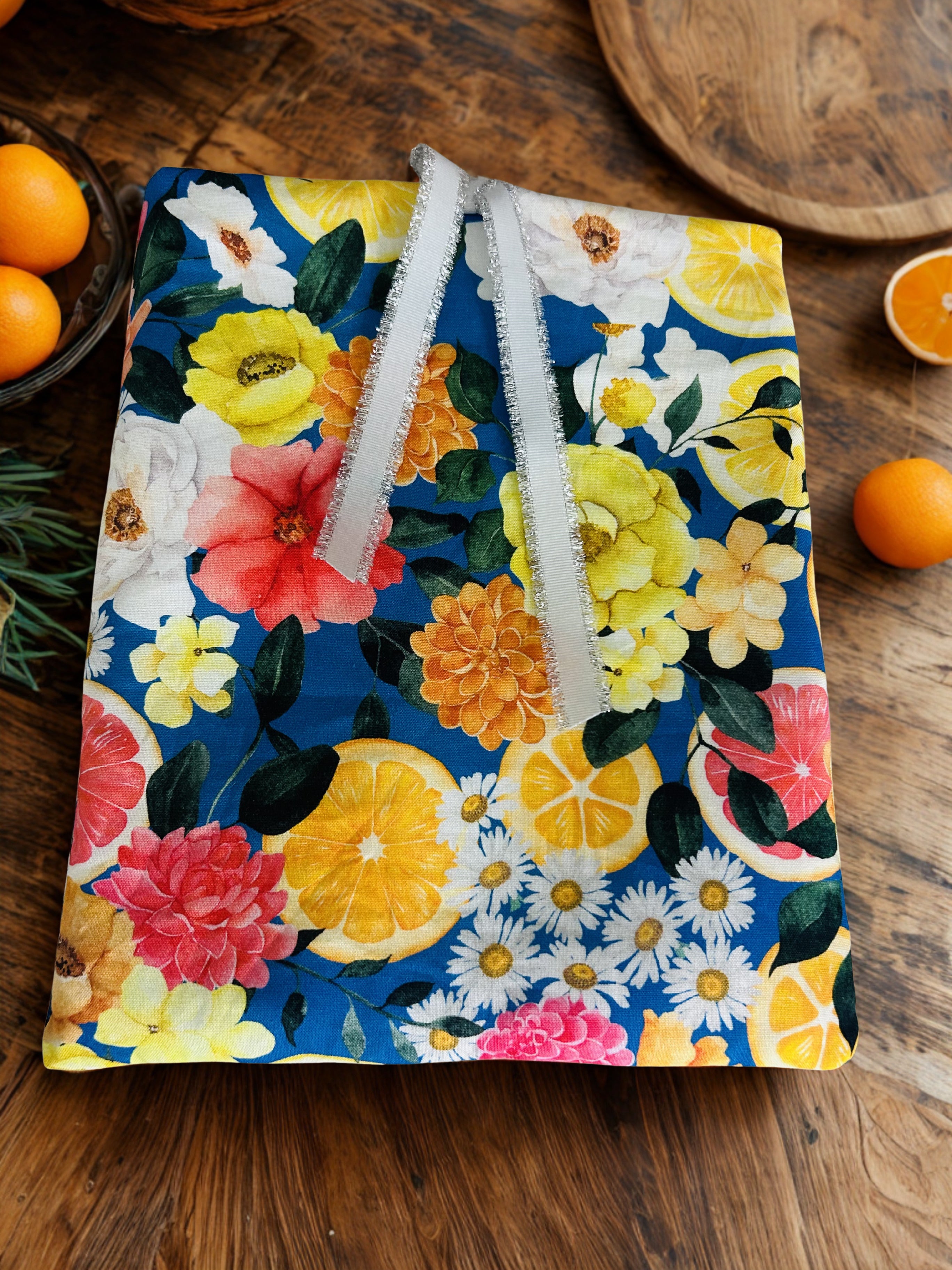 Handmade Luxe Fabric Sleeve for Tablet, eReader, Bible & Journal | Padded Kindle & Notebook Cover | Ribbon Closure