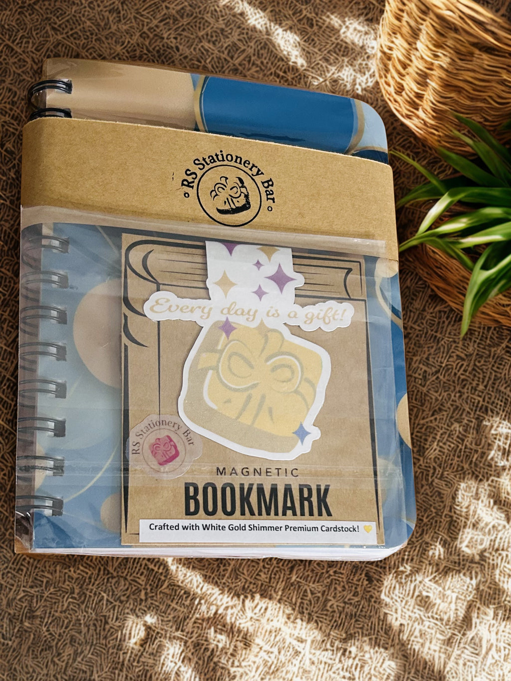 Abstract Blue Circle Notebook Set