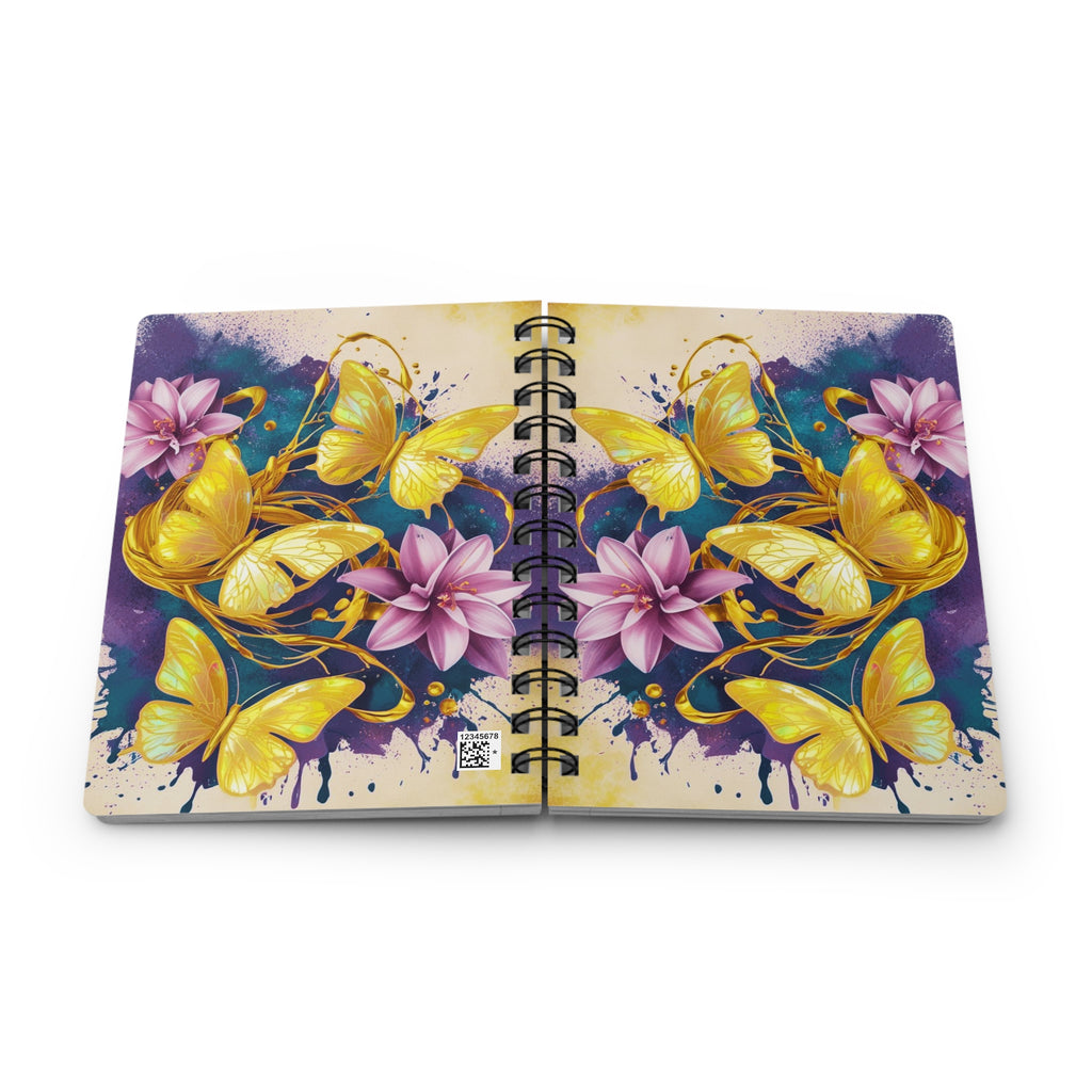 Luxe Sunshine Butterfly Notebook | Vibrant Glitter Dancing Butterfly Notebook