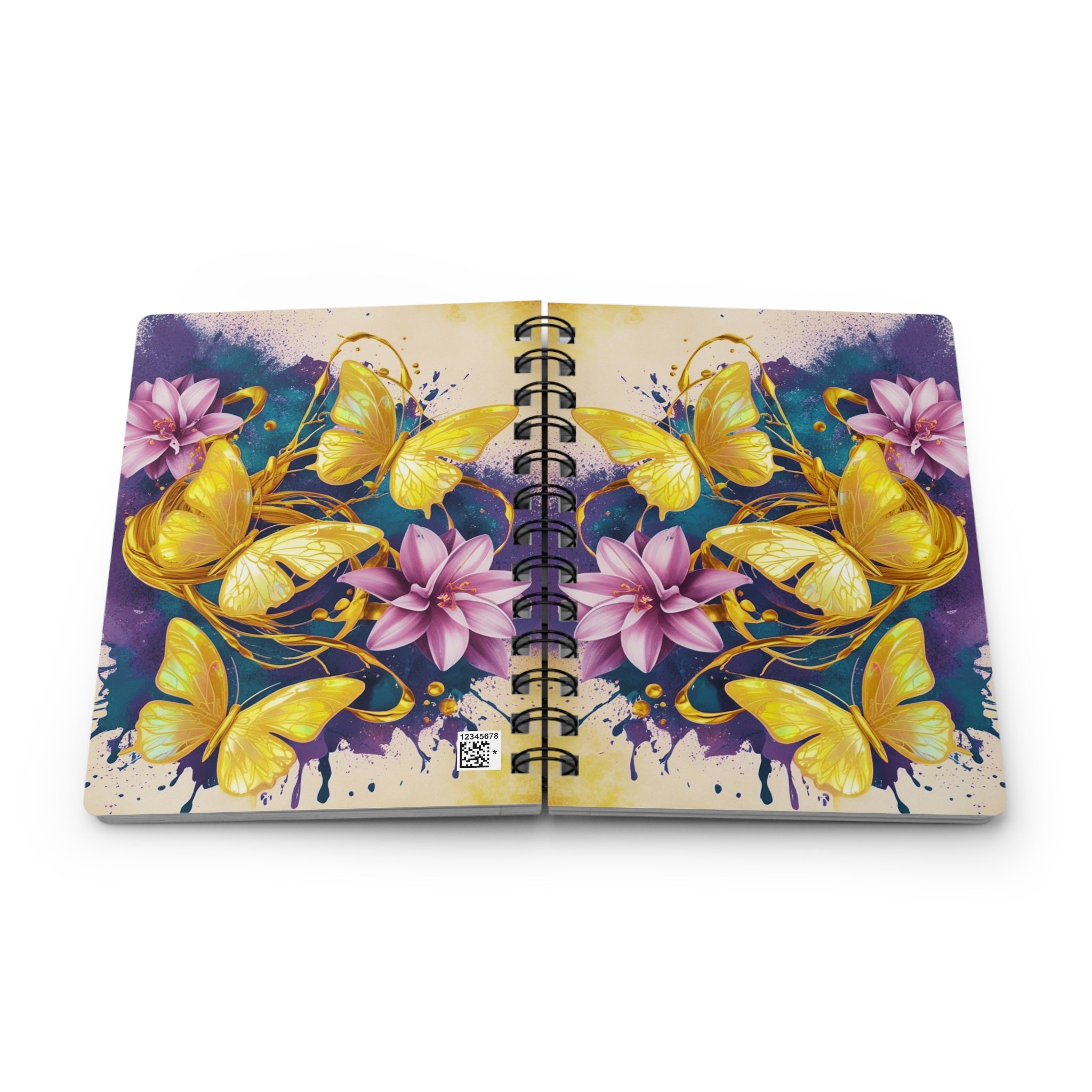 Luxe Sunshine Butterfly Notebook | Vibrant Glitter Dancing Butterfly Notebook