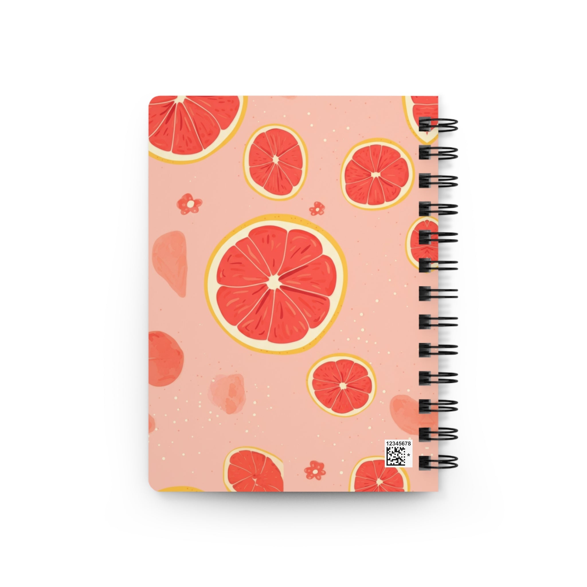 Grapefruit Pastel Spiral Bound Journal — Fruit Theme Notebook